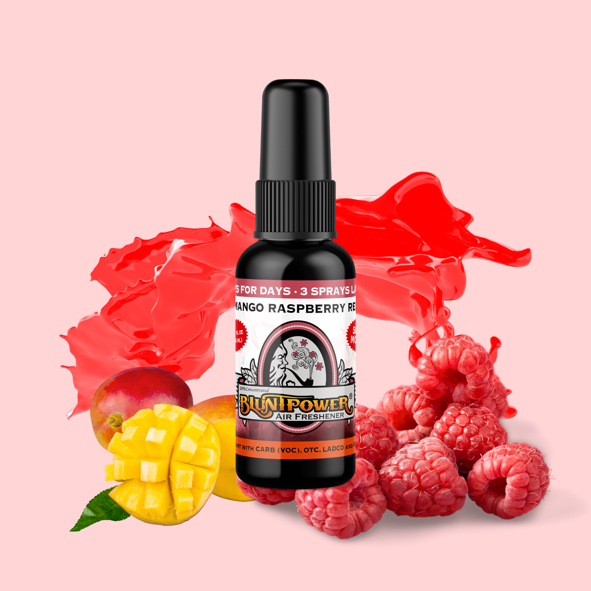 Mango Raspberry Red Air Freshener Spray - BluntPower Air Freshener