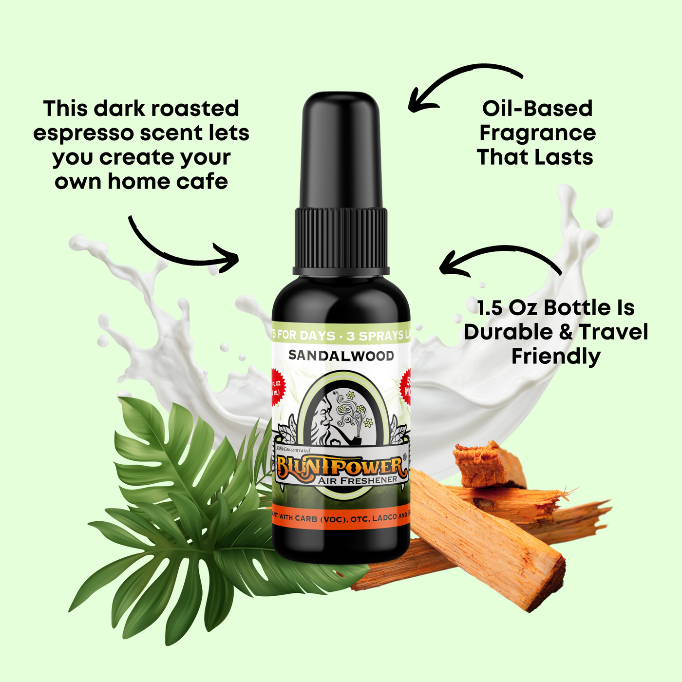 Sandalwood Spray Air Freshener Spray - BluntPower Air Freshener