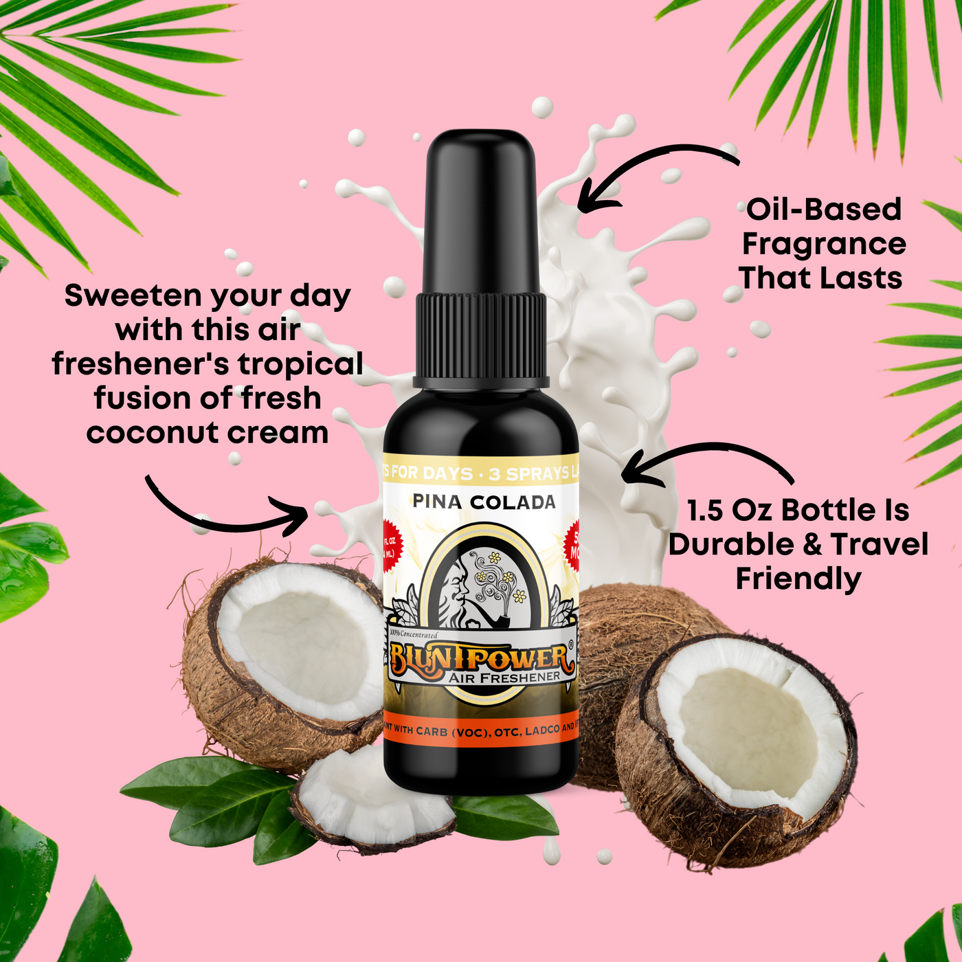 Pinacolada Air Freshener Spray - BluntPower Air Freshener