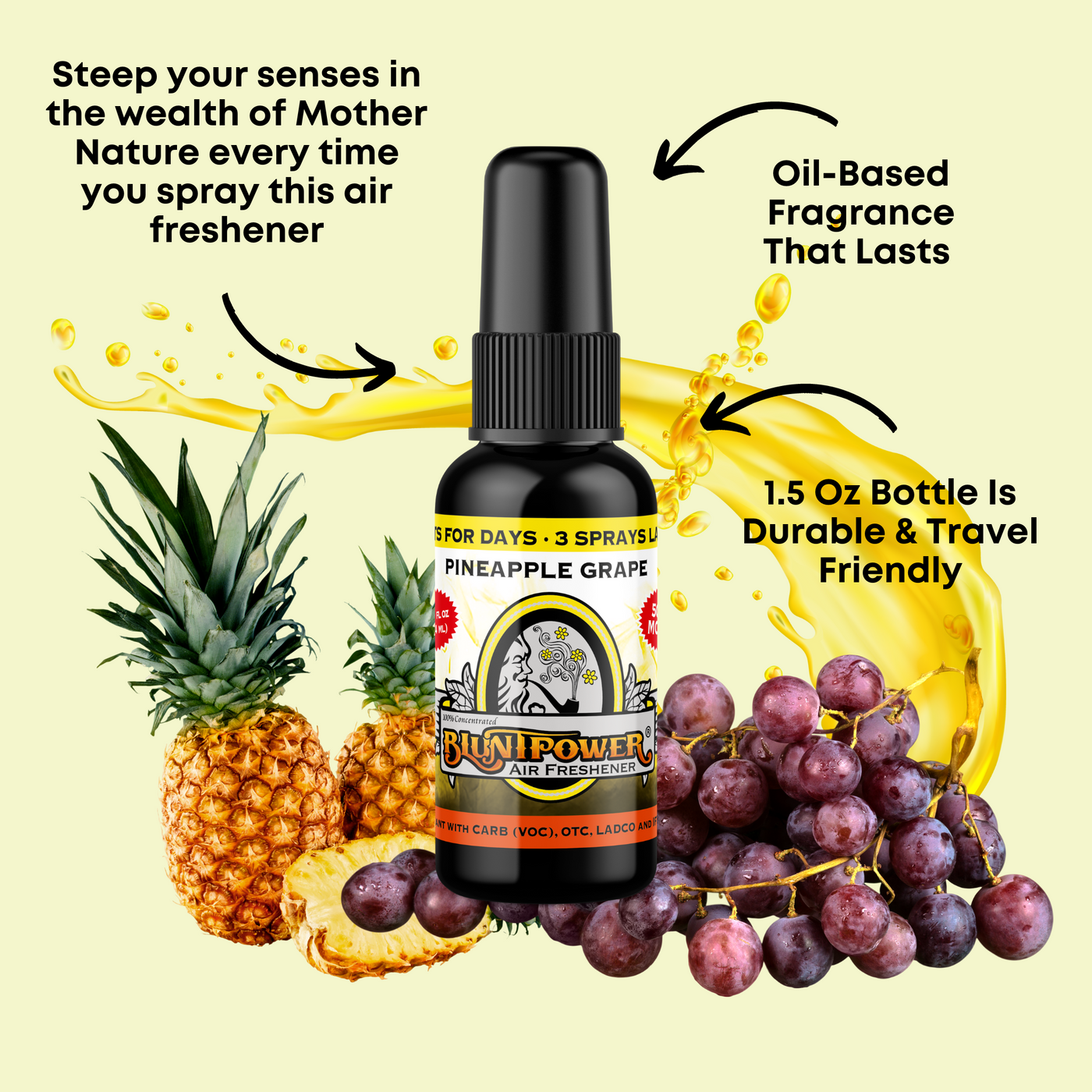 Pineapple Grape Air Freshener Spray - BluntPower Air Freshener