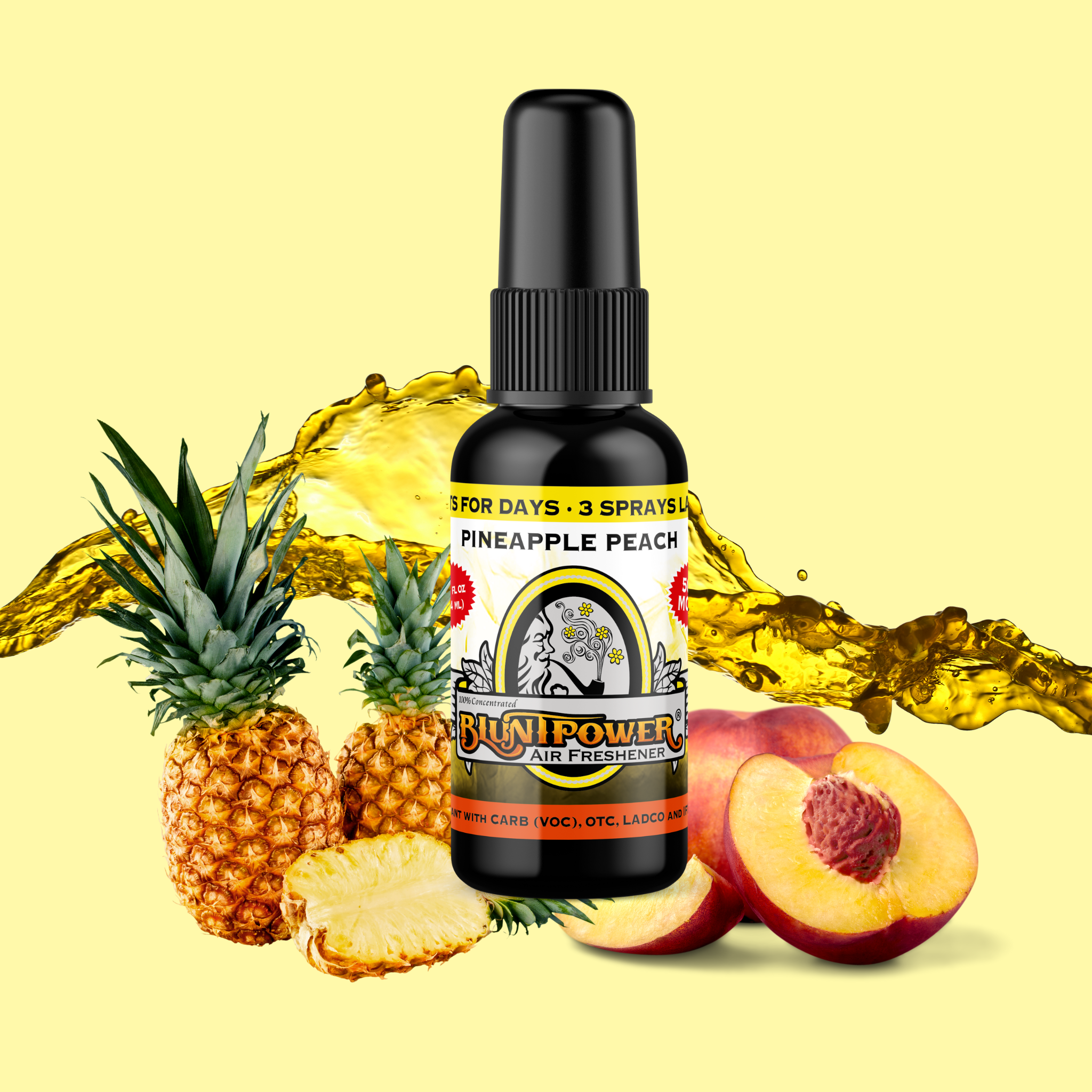 Pineapple Peach Air Freshener Spray - BluntPower Air Freshener