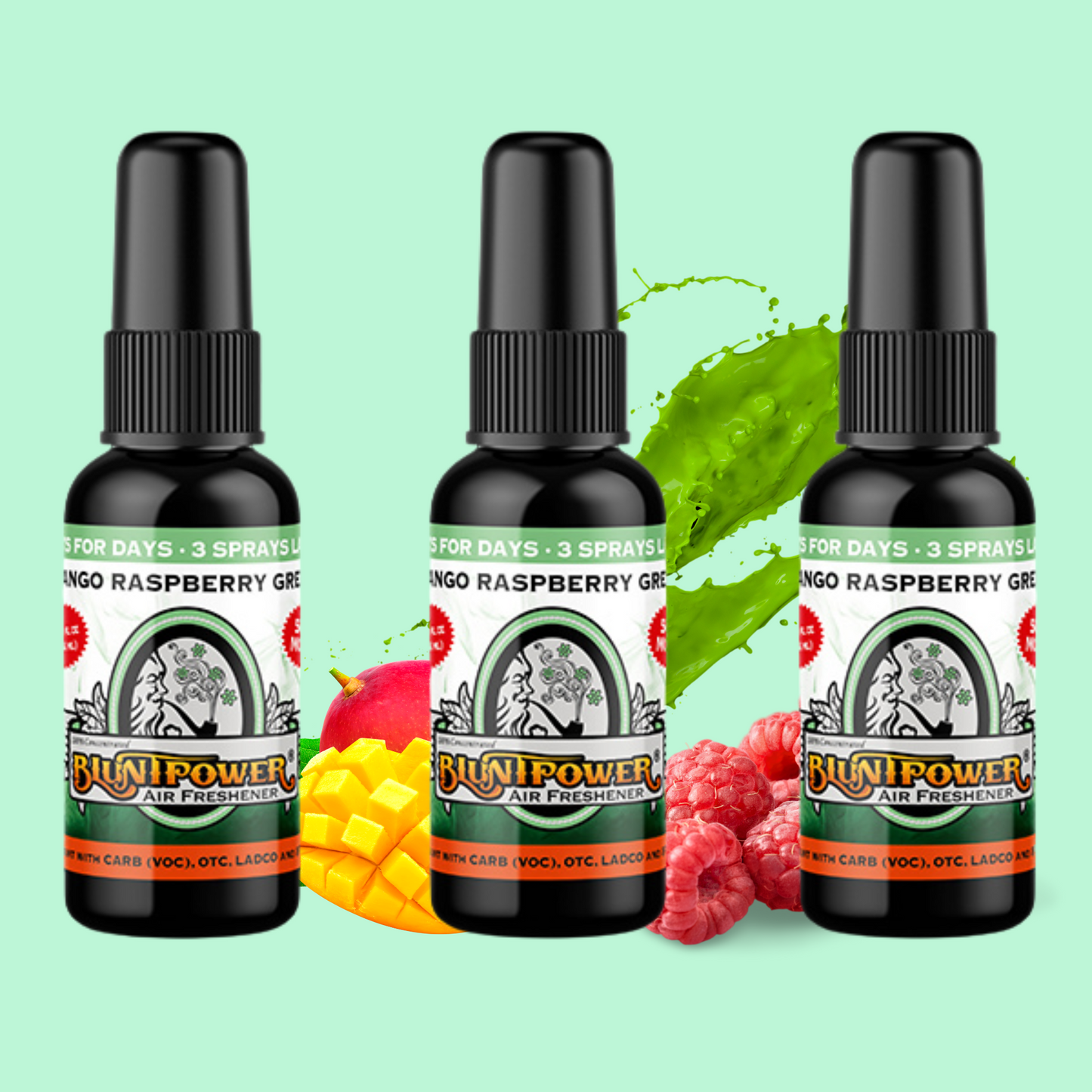 Mango Raspberry Green Air Freshener Spray - BluntPower Air Freshener