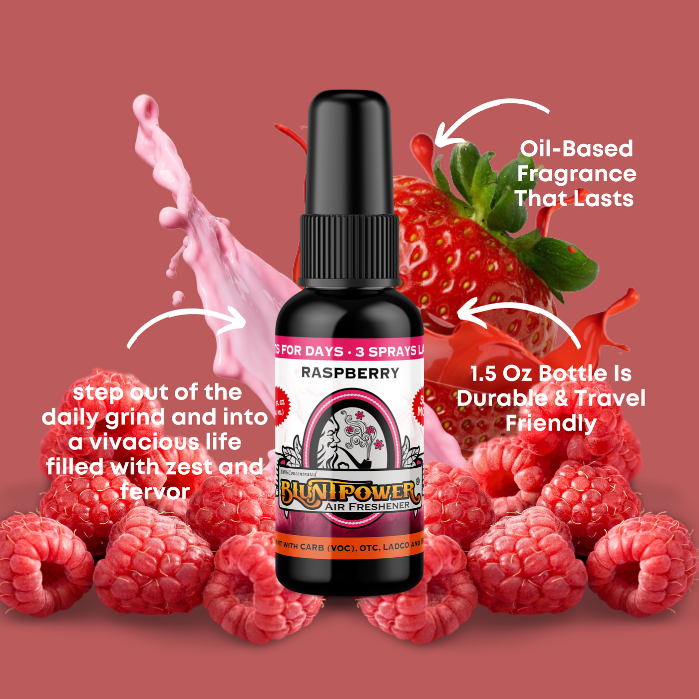 Raspberry Air Freshener Spray - BluntPower Air Freshener