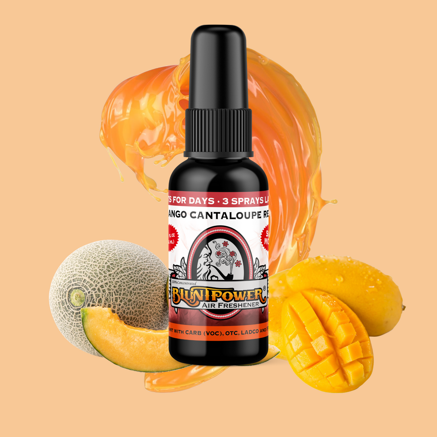 Mango Cantaloupe Red Air Freshener Spray - BluntPower Air Freshener