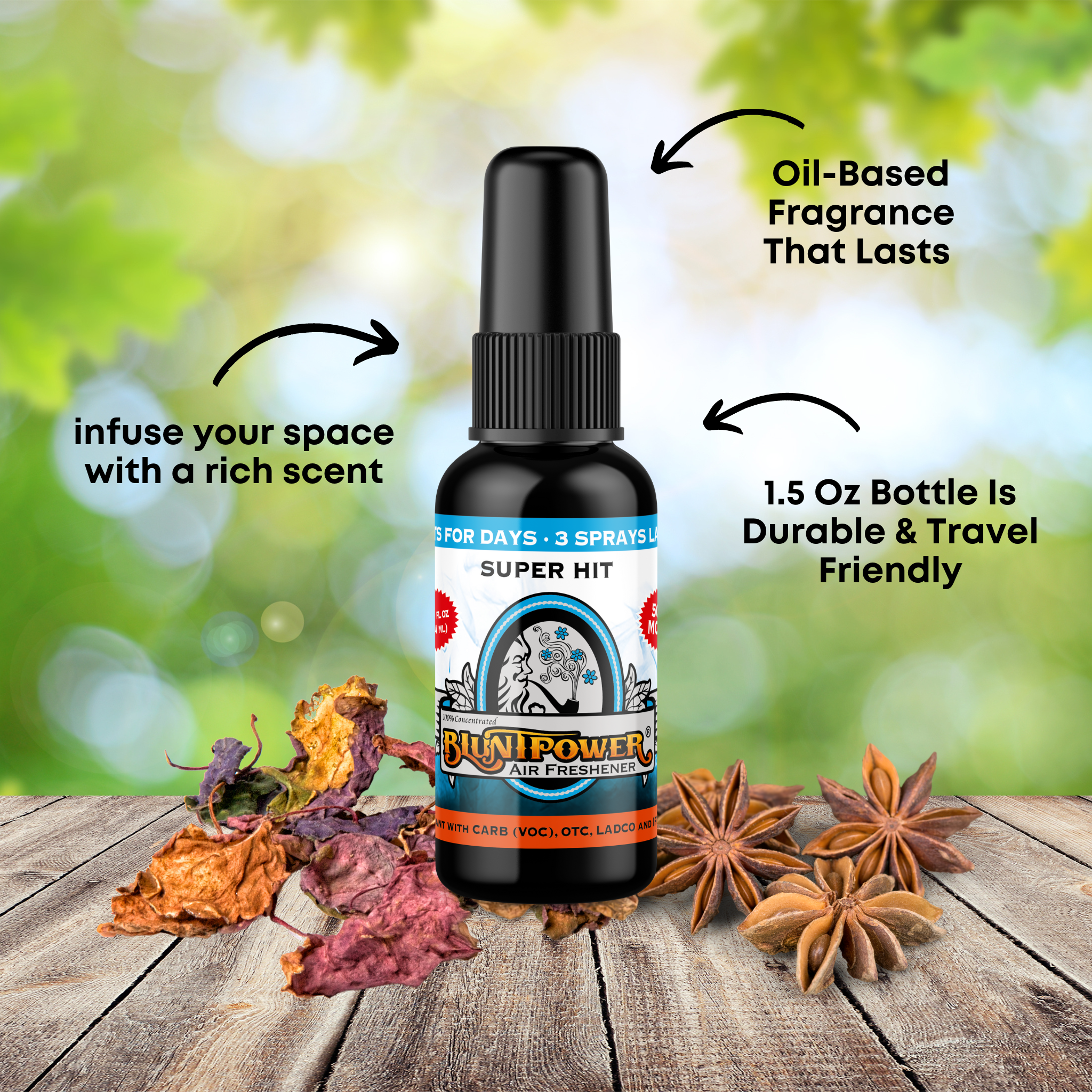 BluntPower Air Freshener, Super Hit Scent