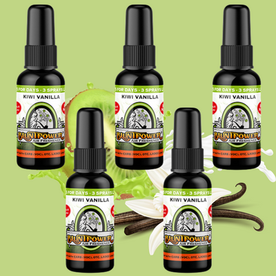 Kiwi Vanilla Air Freshener Spray (5 Pack) - BluntPower Air Freshener