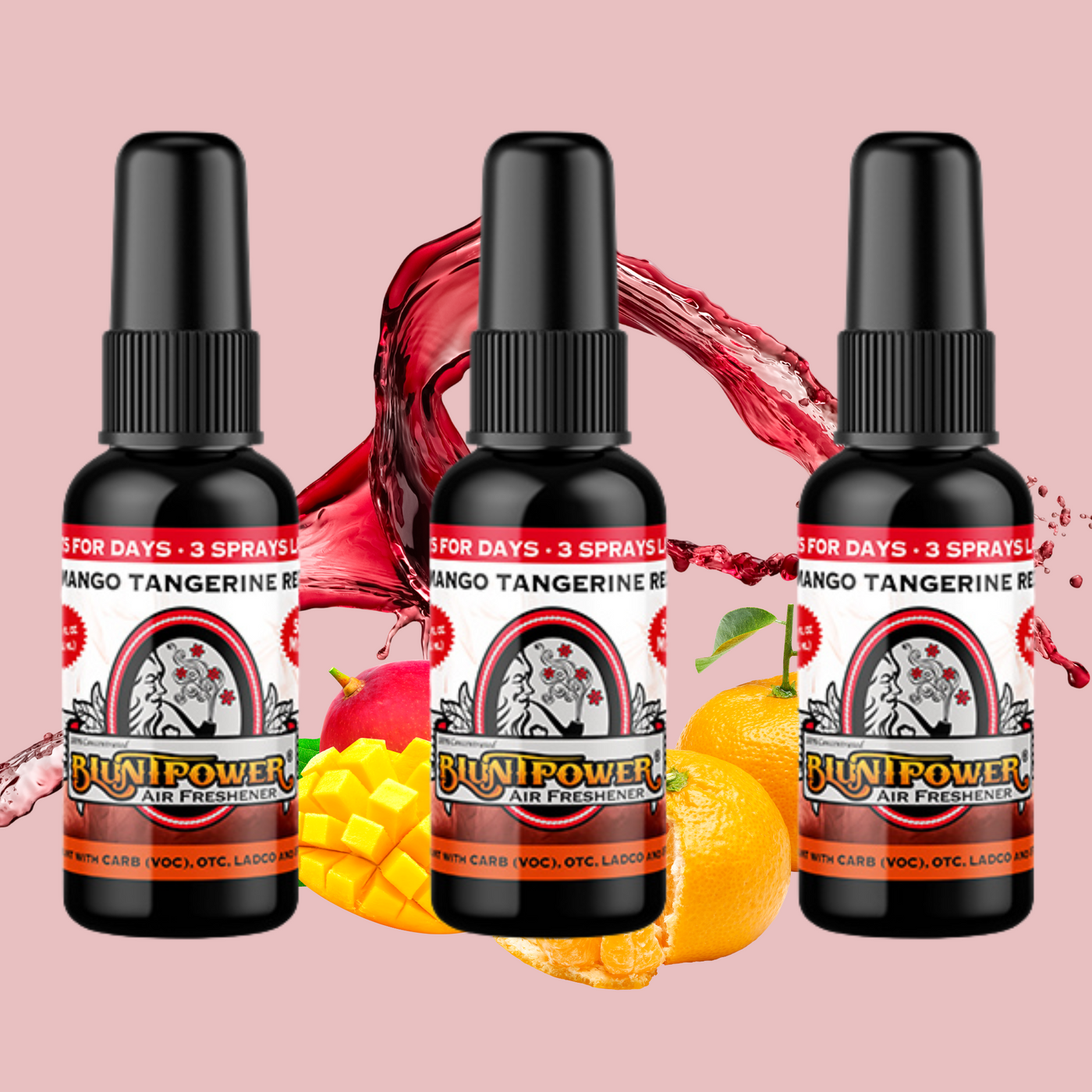 Mango Tangerine Red Air Freshener Bundle (3 Pack) - BluntPower Air Freshener