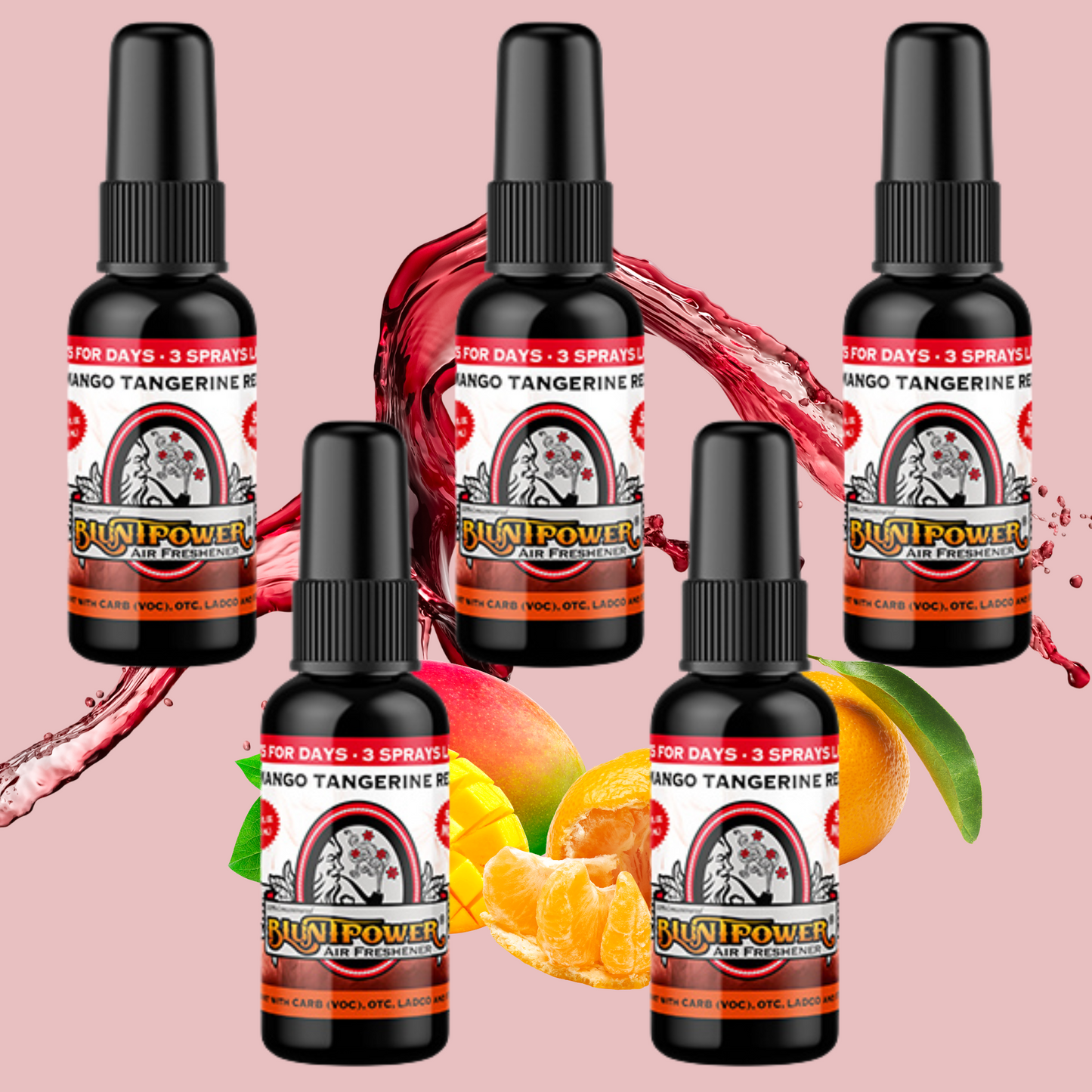 Mango Tangerine Red Air Freshener Spray - BluntPower Air Freshener