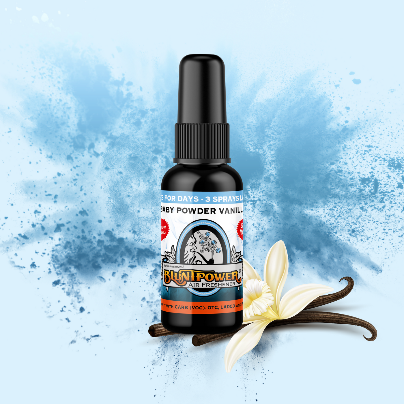 Baby Powder Vanilla Air Freshener Spray - BluntPower Air Freshener