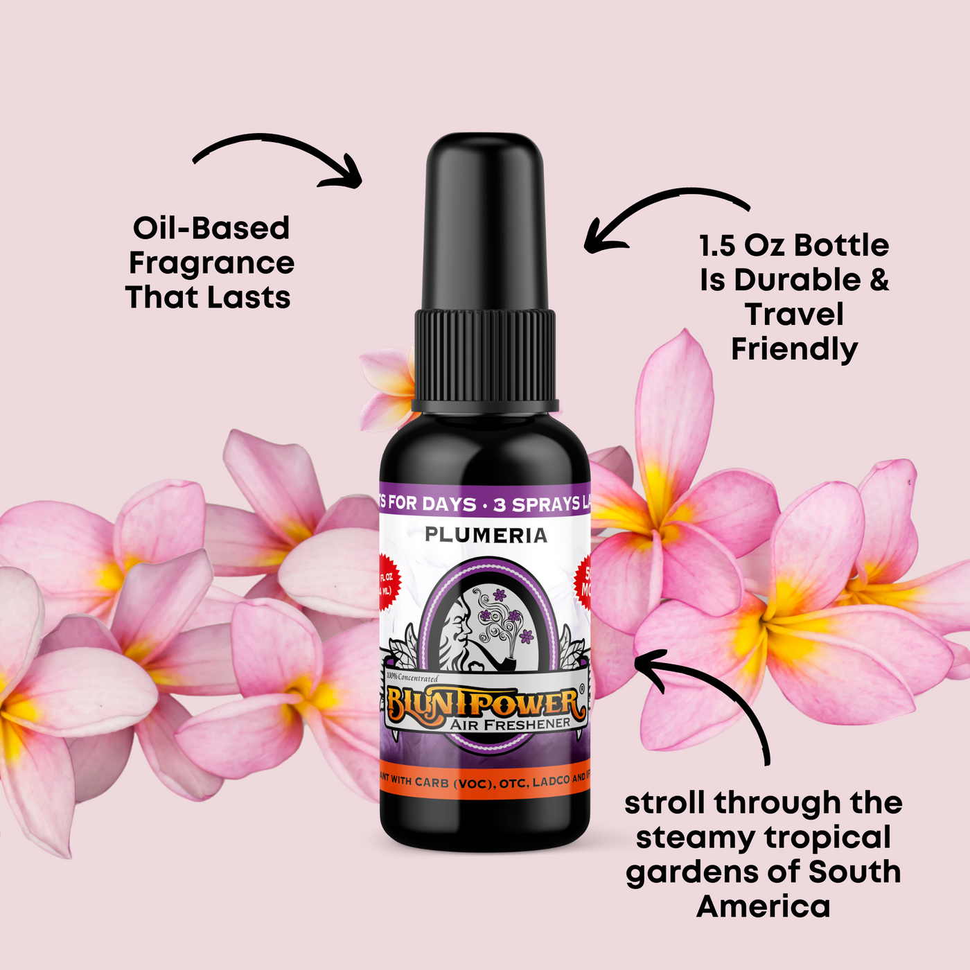 Plumeria Air Freshener Spray - BluntPower Air Freshener