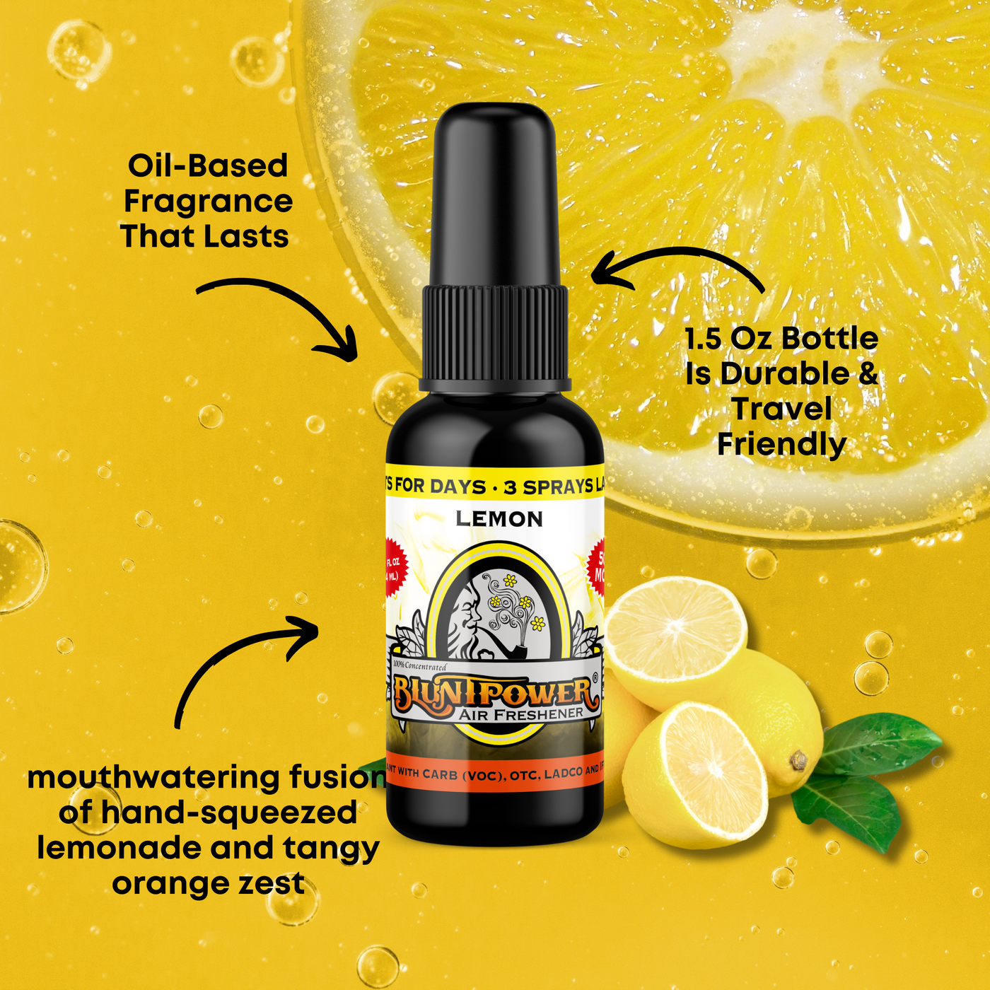 Lemon Air Freshener Spray - BluntPower Air Freshener