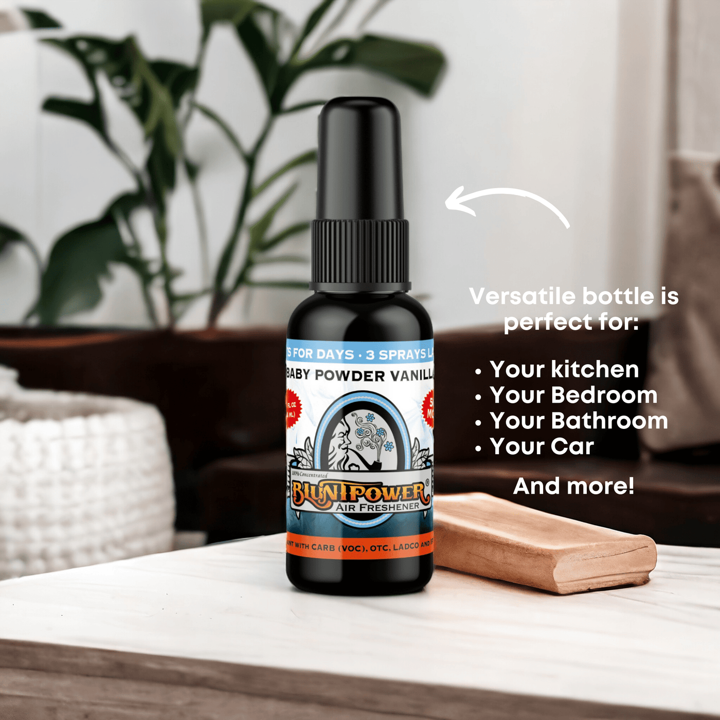 Baby Powder Vanilla Air Freshener Spray - BluntPower Air Freshener