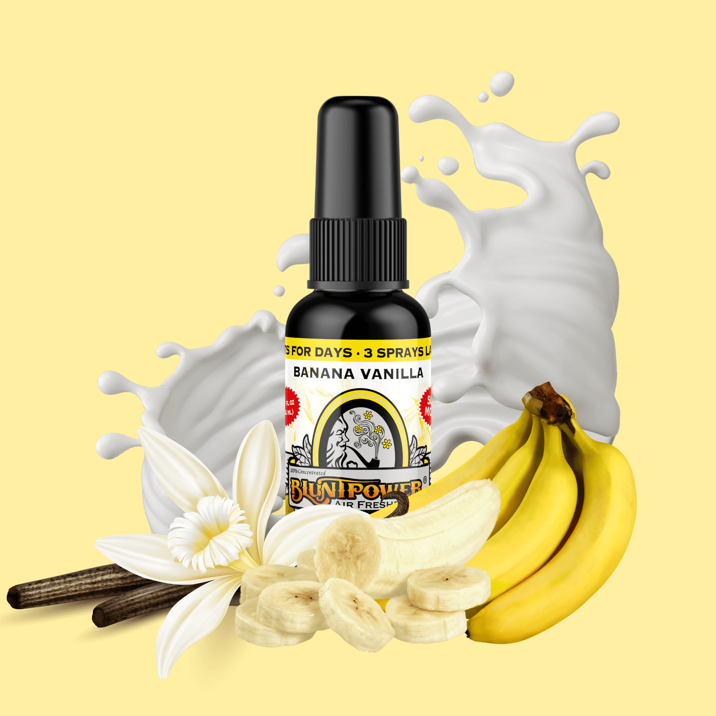 Banana Vanilla Air Freshener Spray - BluntPower Air Freshener