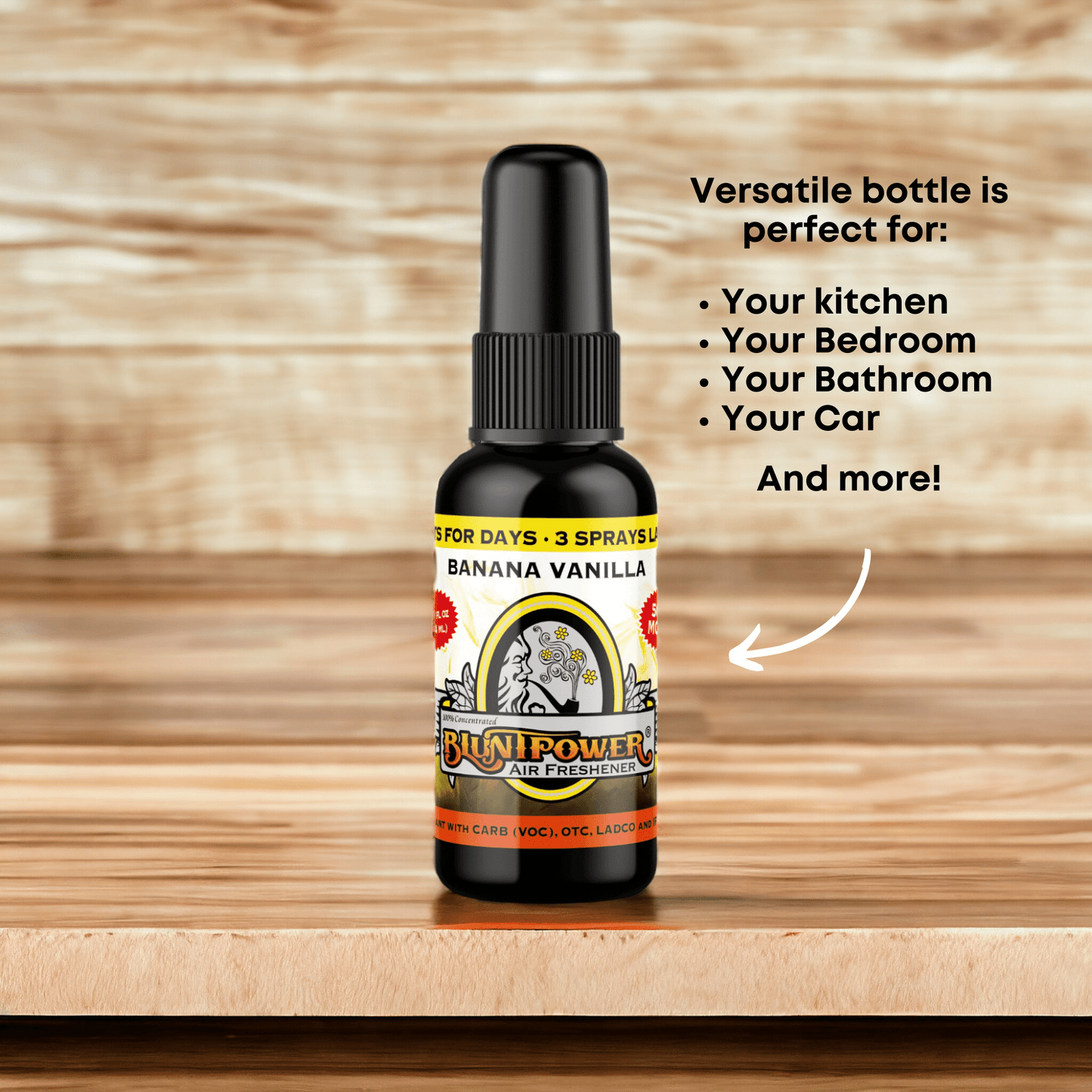 Banana Vanilla Air Freshener Spray - BluntPower Air Freshener