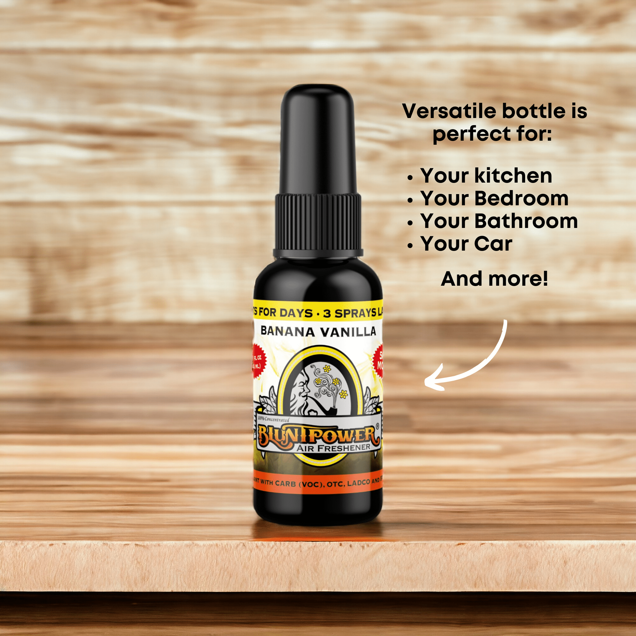 Banana Vanilla Air Freshener Spray - BluntPower Air Freshener