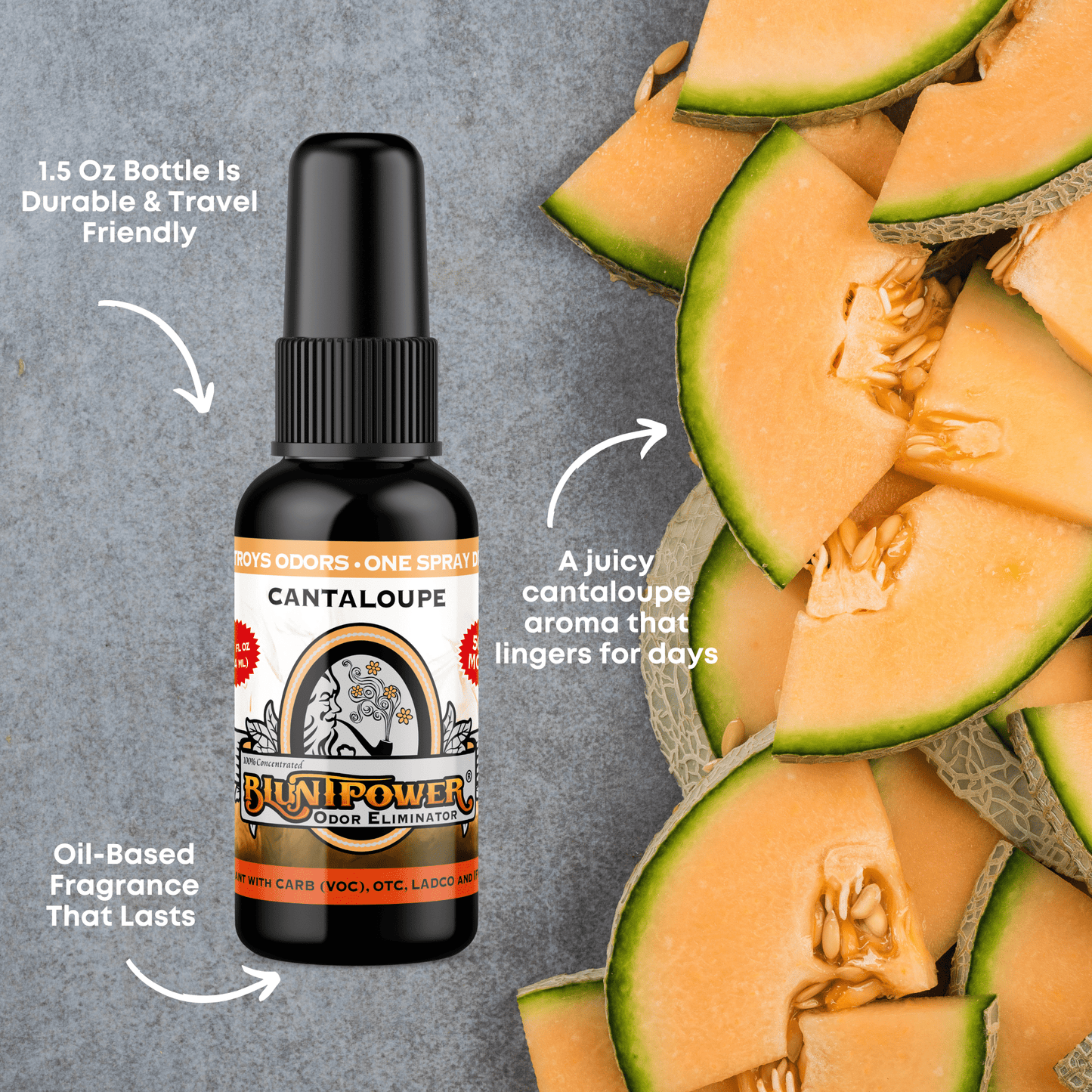 Cantaloupe Long Lasting Air Freshener Spray - BluntPower Air Freshener