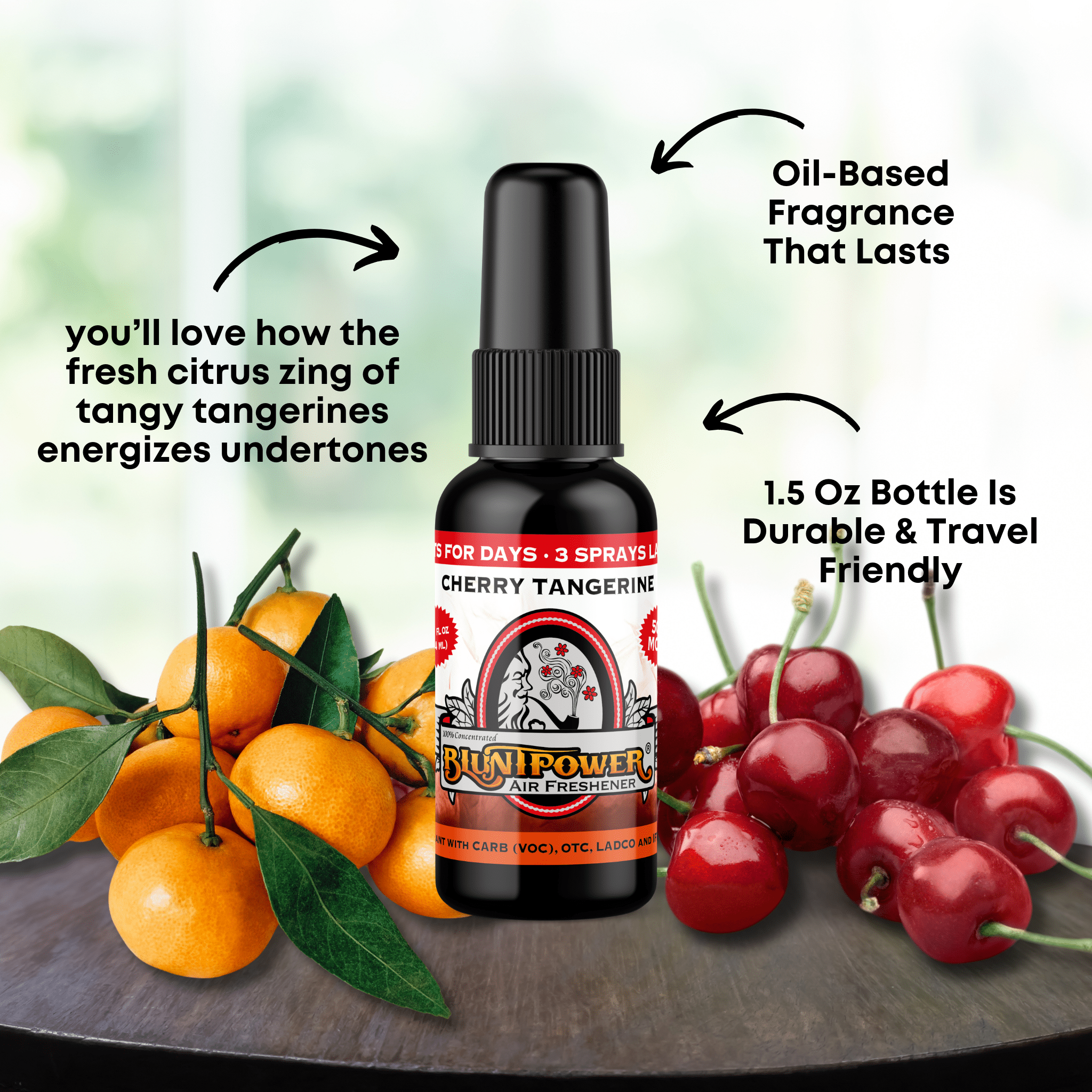 Cherry Tangerine Air Freshener Spray - BluntPower Air Freshener