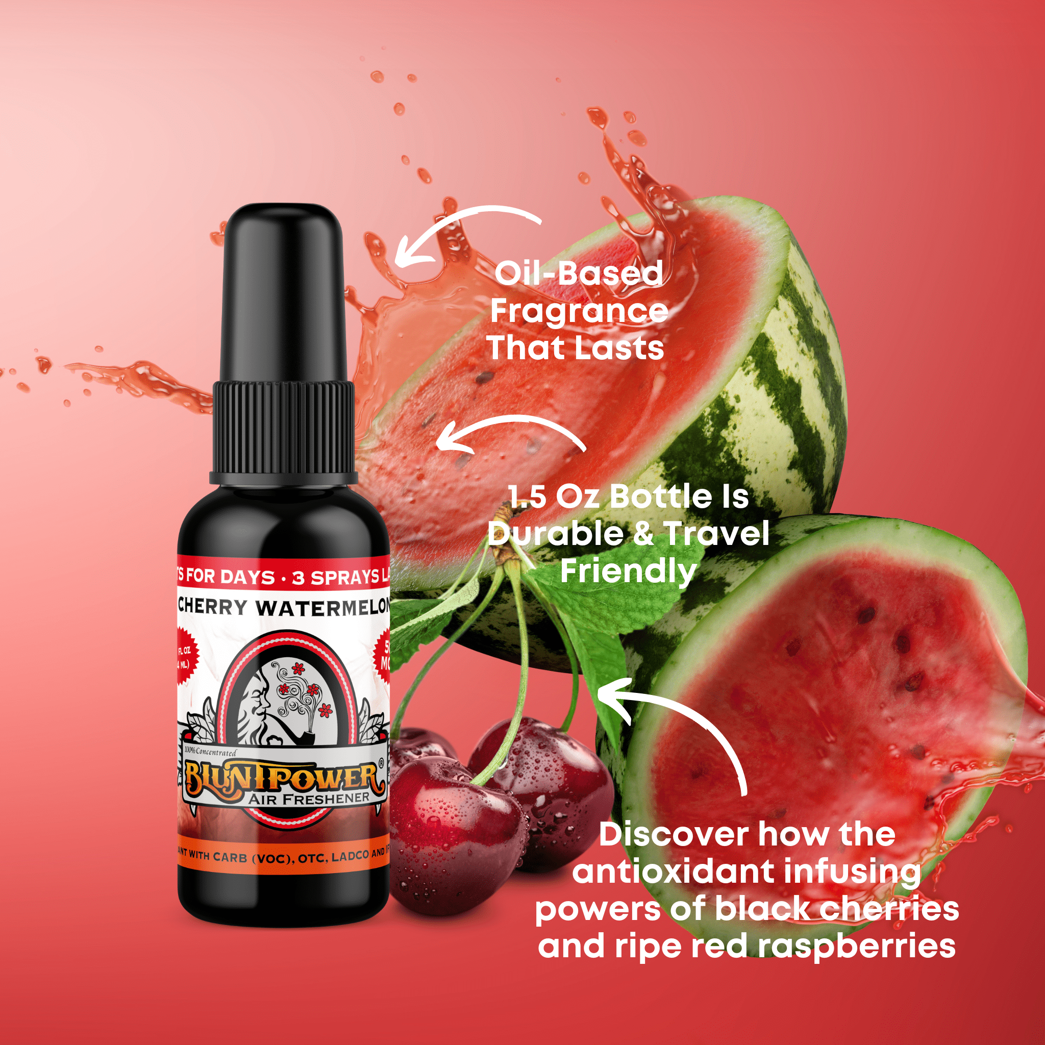 Cherry Watermelon Air Freshener Spray - BluntPower Air Freshener