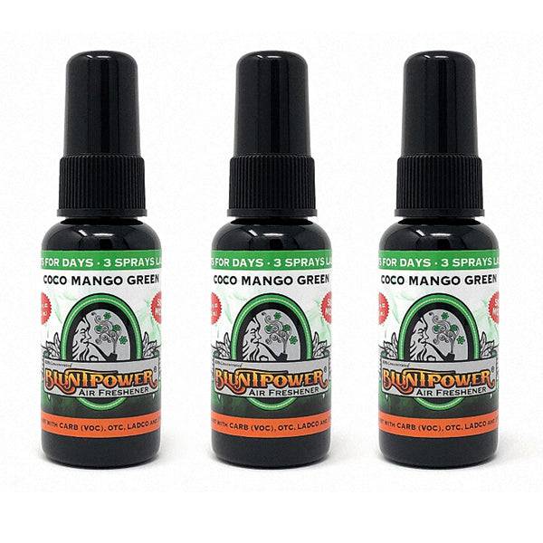 Coco Mango Green Spray Air Freshener Bundle (3 Pack) - BluntPower Air Freshener