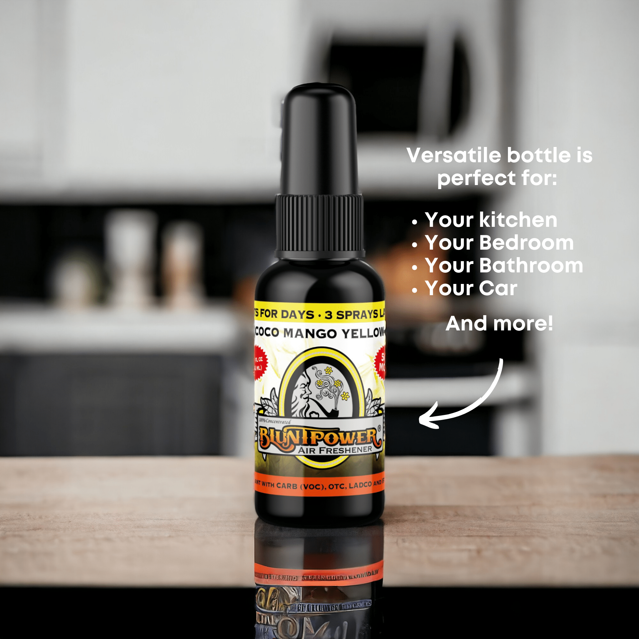 Coco Mango Yellow Air Freshener Spray - BluntPower Air Freshener