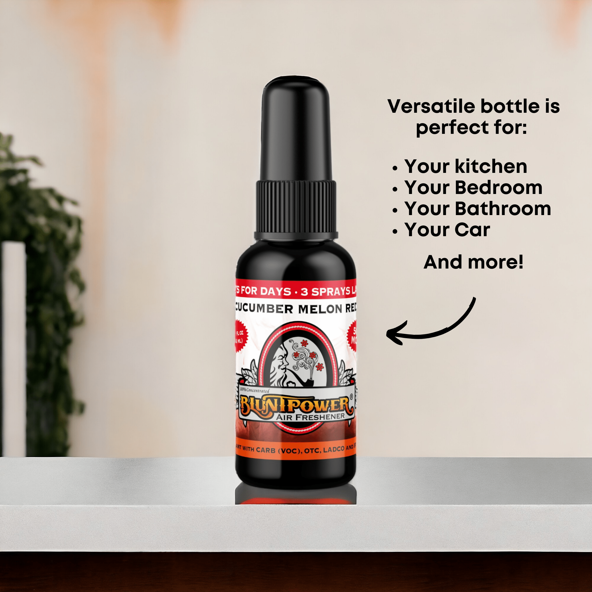 Cucumber Melon Red Air Freshener Spray - BluntPower Air Freshener
