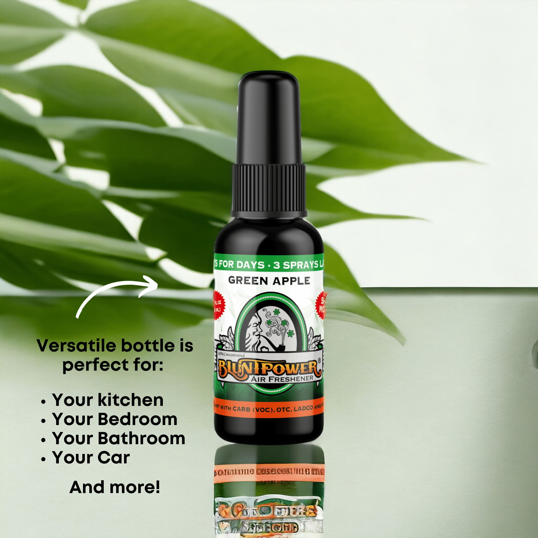 Green Apple Air Freshener Spray - BluntPower Air Freshener