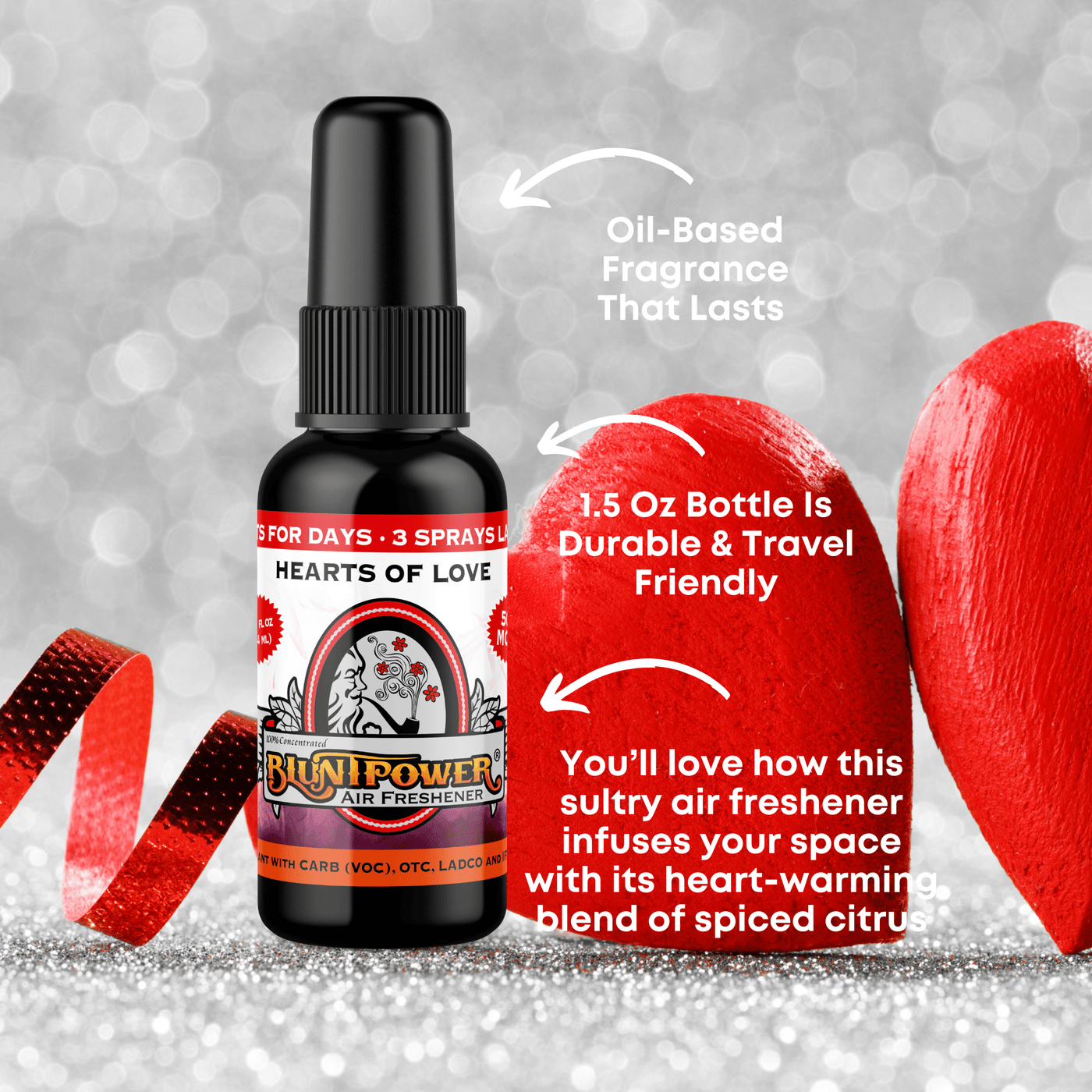 Hearts Of Love Air Freshener Spray - BluntPower Air Freshener