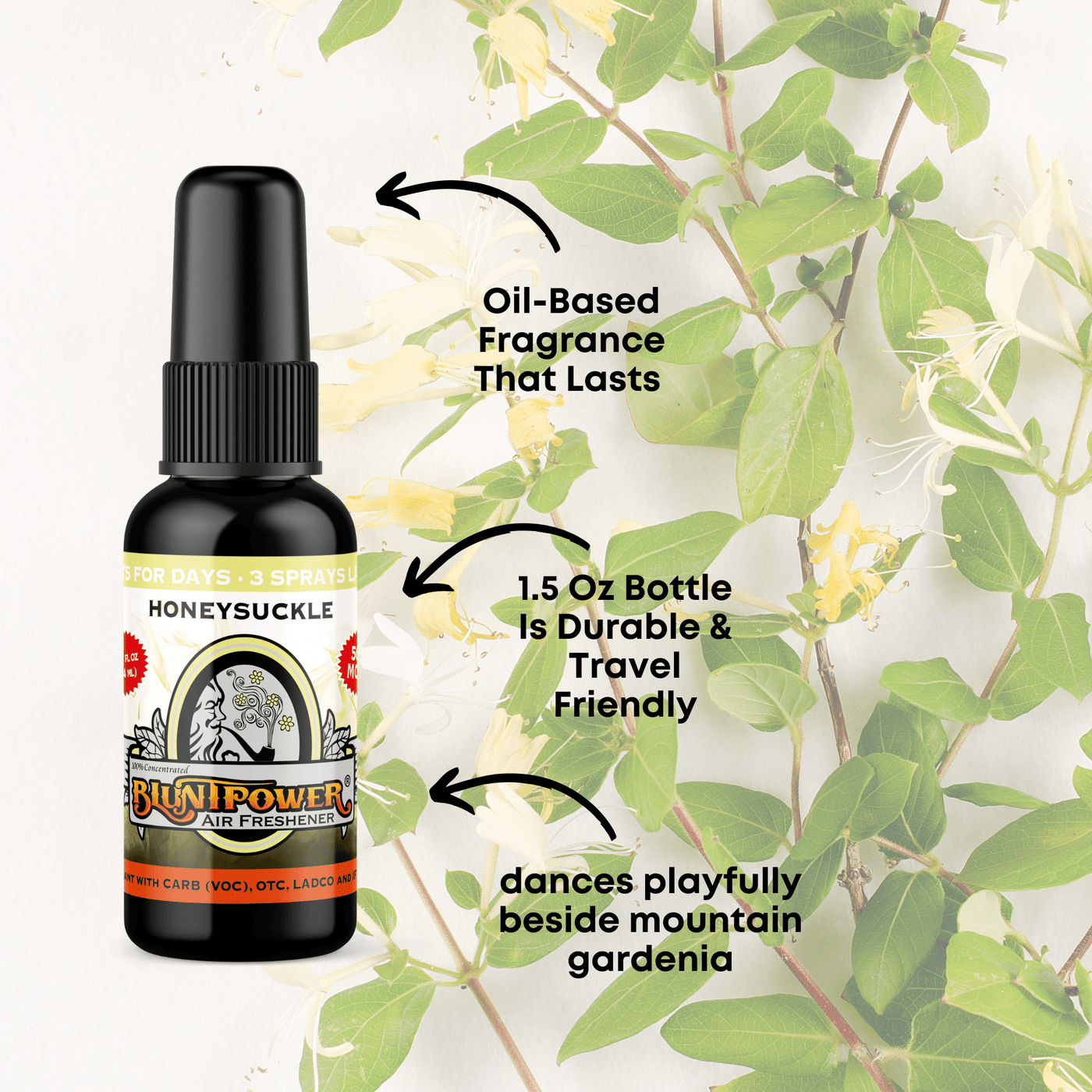 Honeysuckle Air Freshener Spray - BluntPower Air Freshener