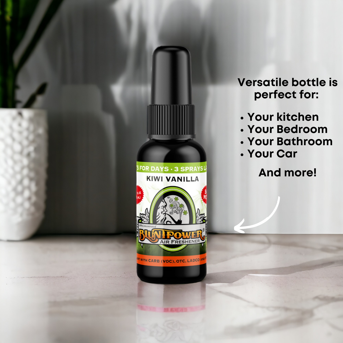 Kiwi Vanilla Air Freshener Spray - BluntPower Air Freshener