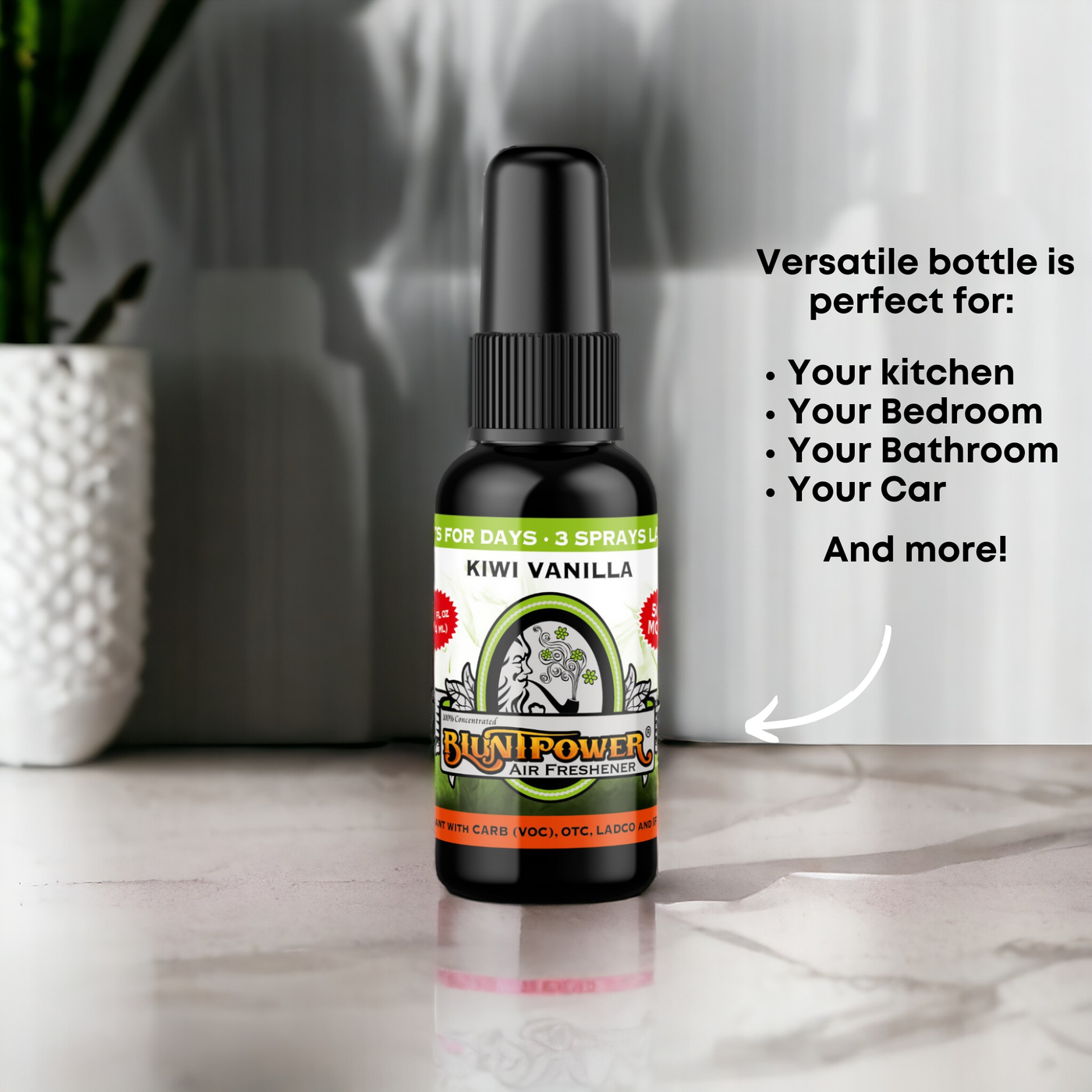 Kiwi Vanilla Air Freshener Spray - BluntPower Air Freshener