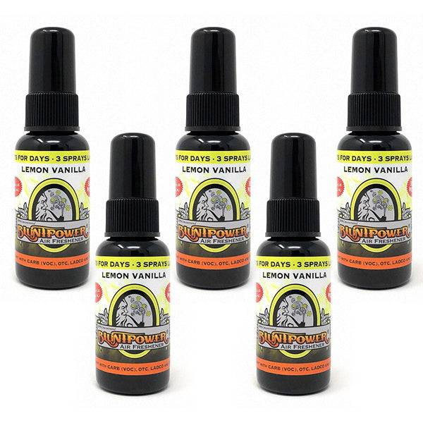 Lemon Vanilla Spray Air Freshener Bundle (5 Pack) - BluntPower Air Freshener