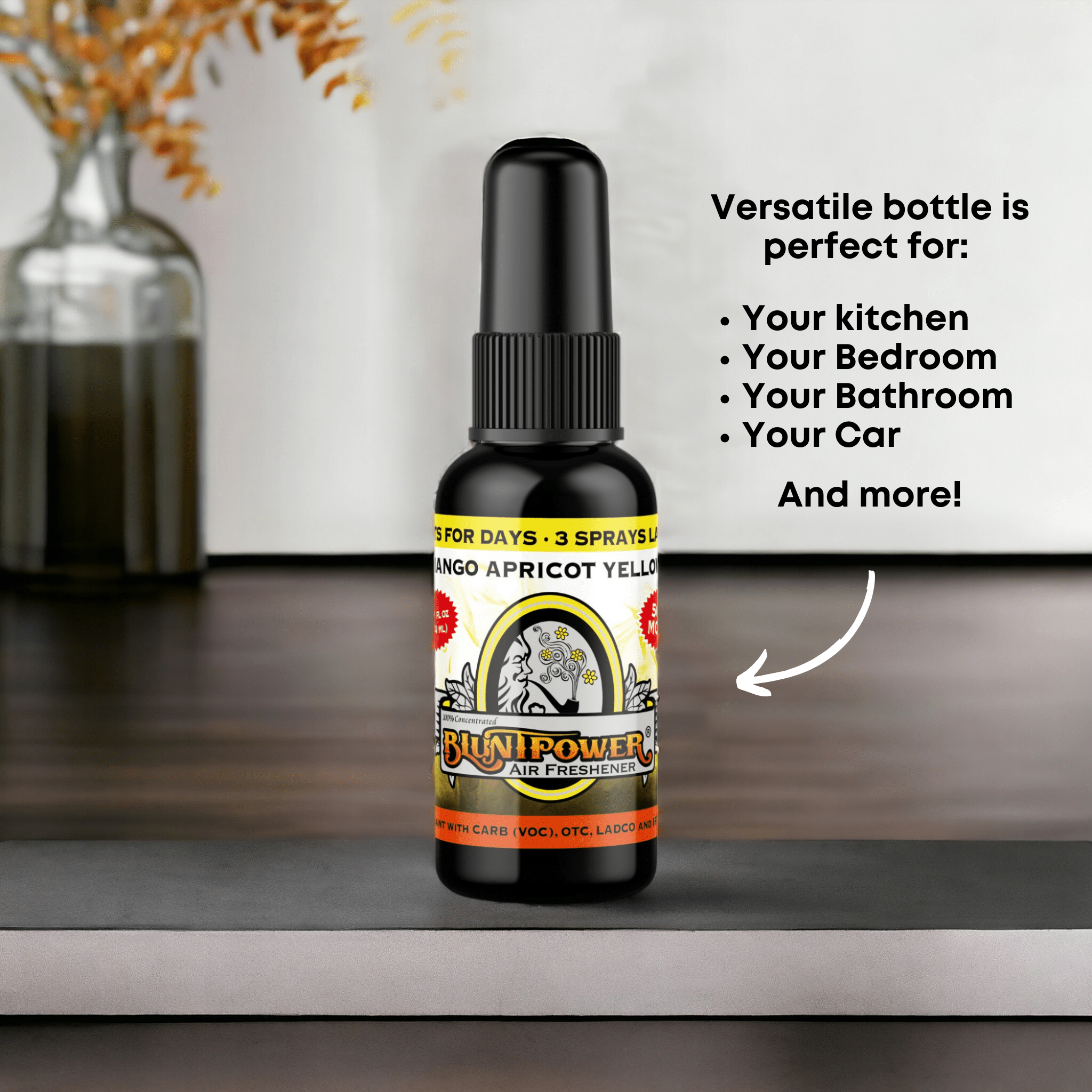 Mango Apricot Yellow Air Freshener Spray - BluntPower Air Freshener