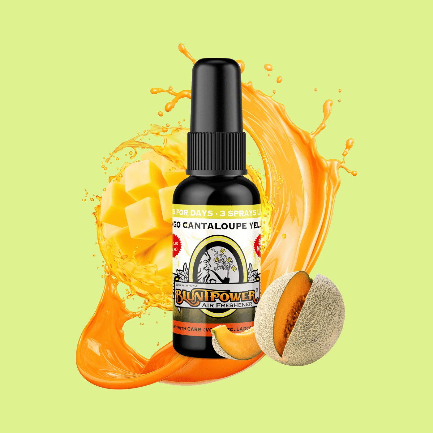 Mango Cantaloupe Yellow Air Freshener Spray - BluntPower Air Freshener