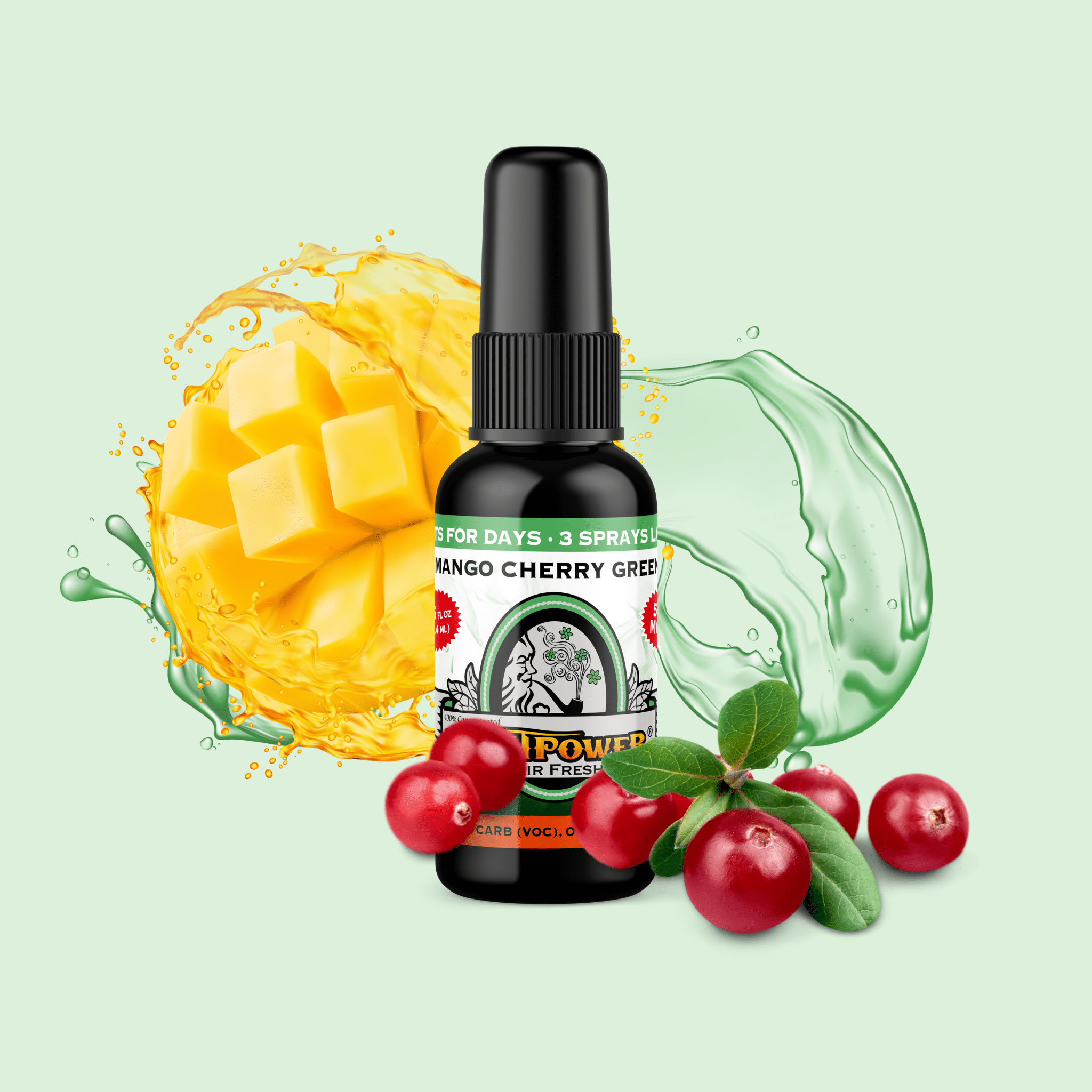 Mango Cherry Green Air Freshener Spray - BluntPower Air Freshener