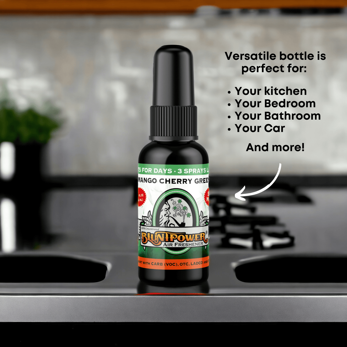 Mango Cherry Green Air Freshener Spray - BluntPower Air Freshener