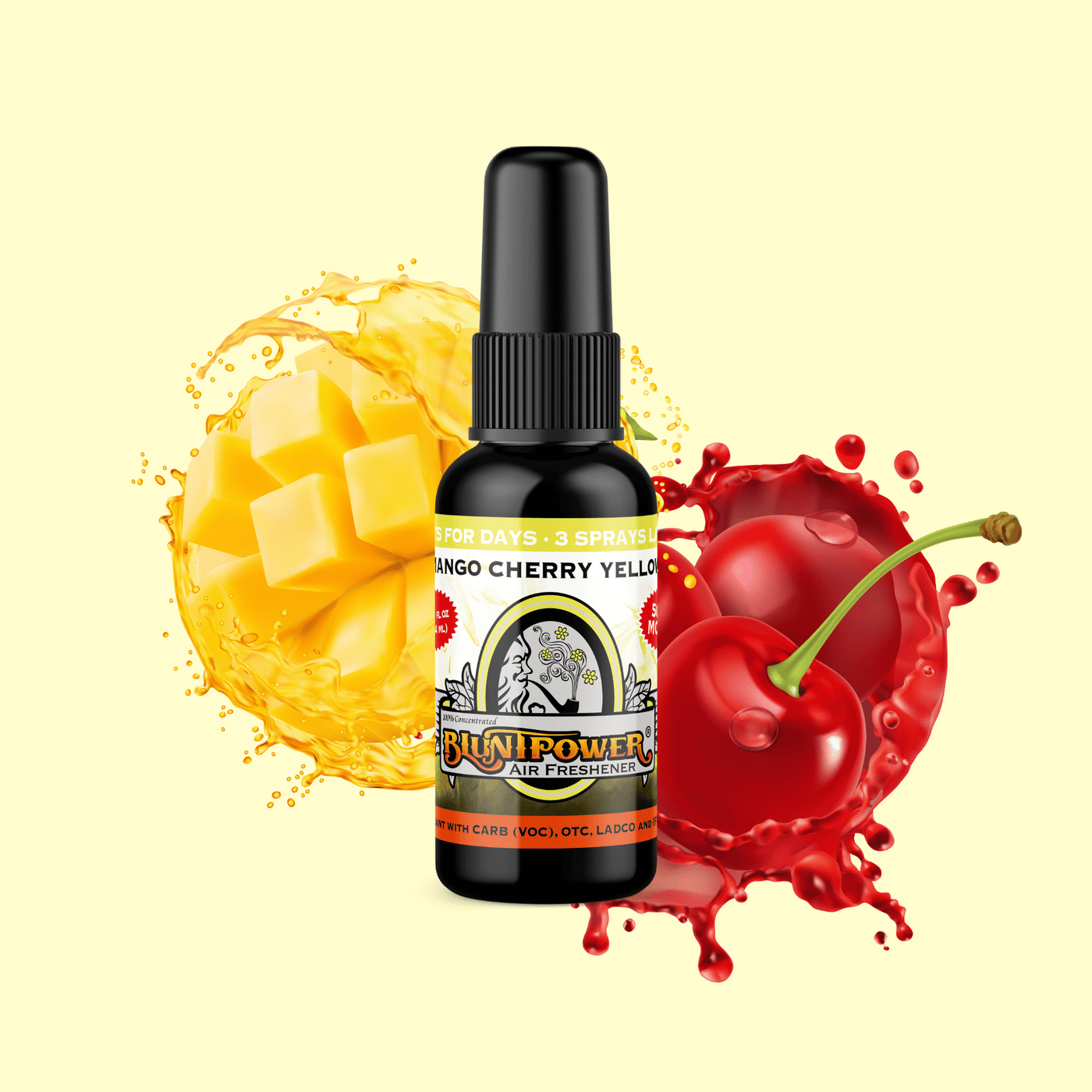 Mango Cherry Yellow Air Freshener Spray - BluntPower Air Freshener