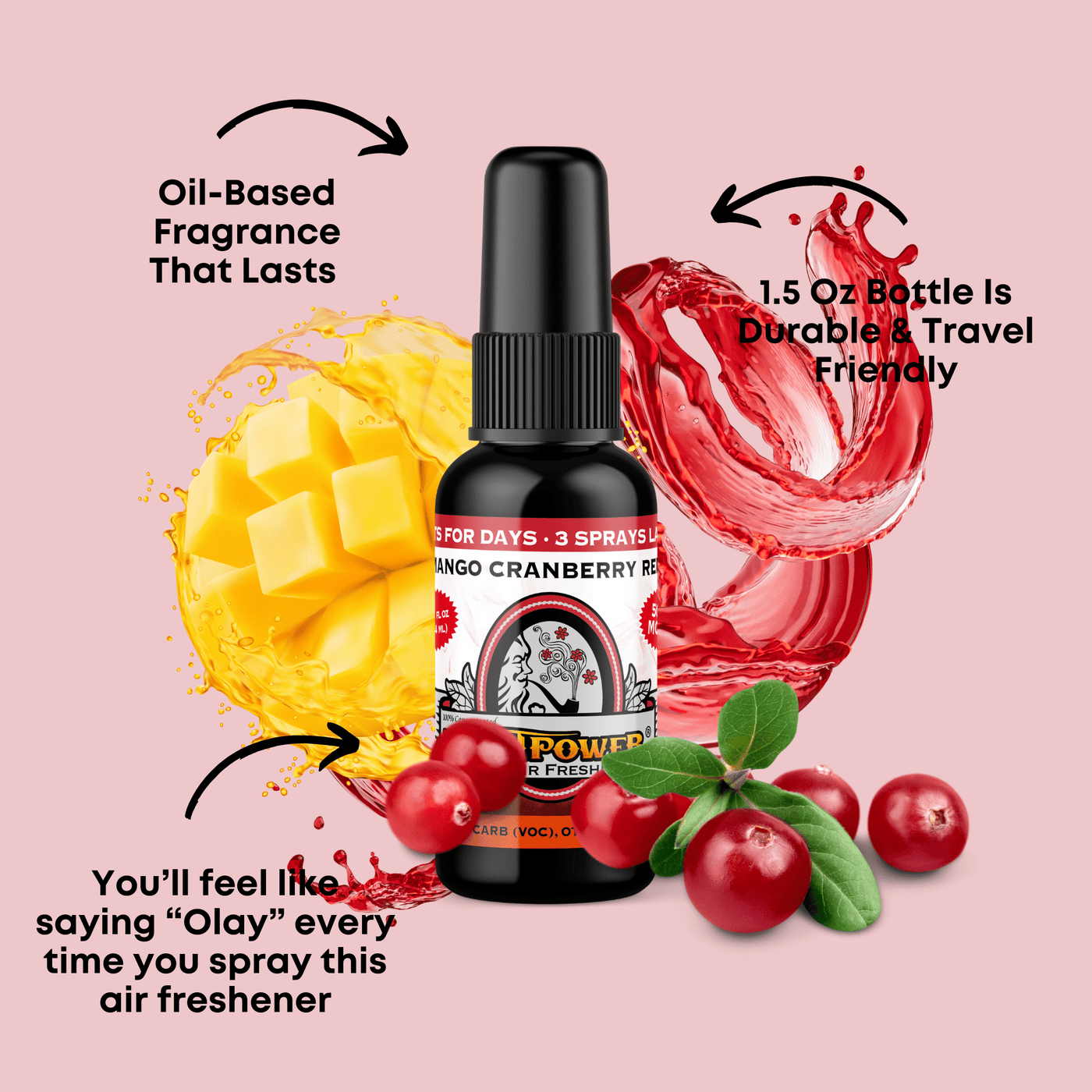 Mango Cranberry Red Air Freshener Spray - BluntPower Air Freshener