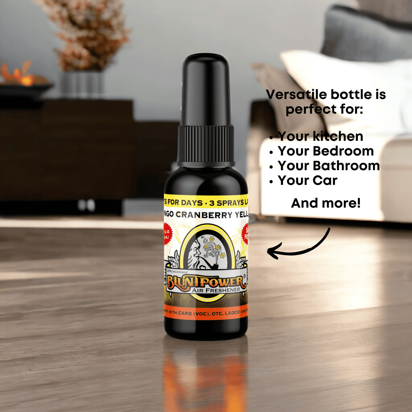 Mango Cranberry Yellow Air Freshener Spray - BluntPower Air Freshener