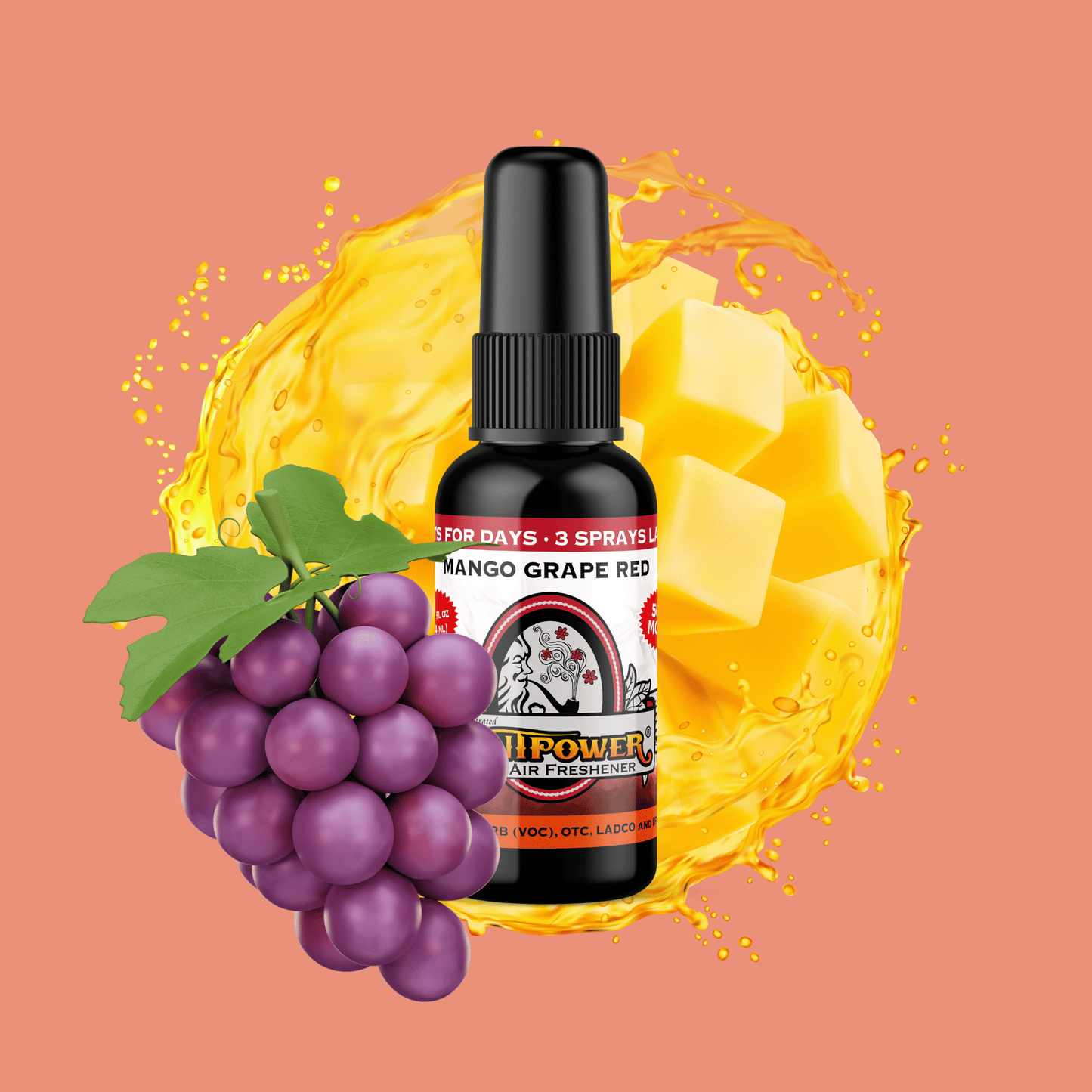 Mango Grape Red Air Freshener Spray - BluntPower Air Freshener