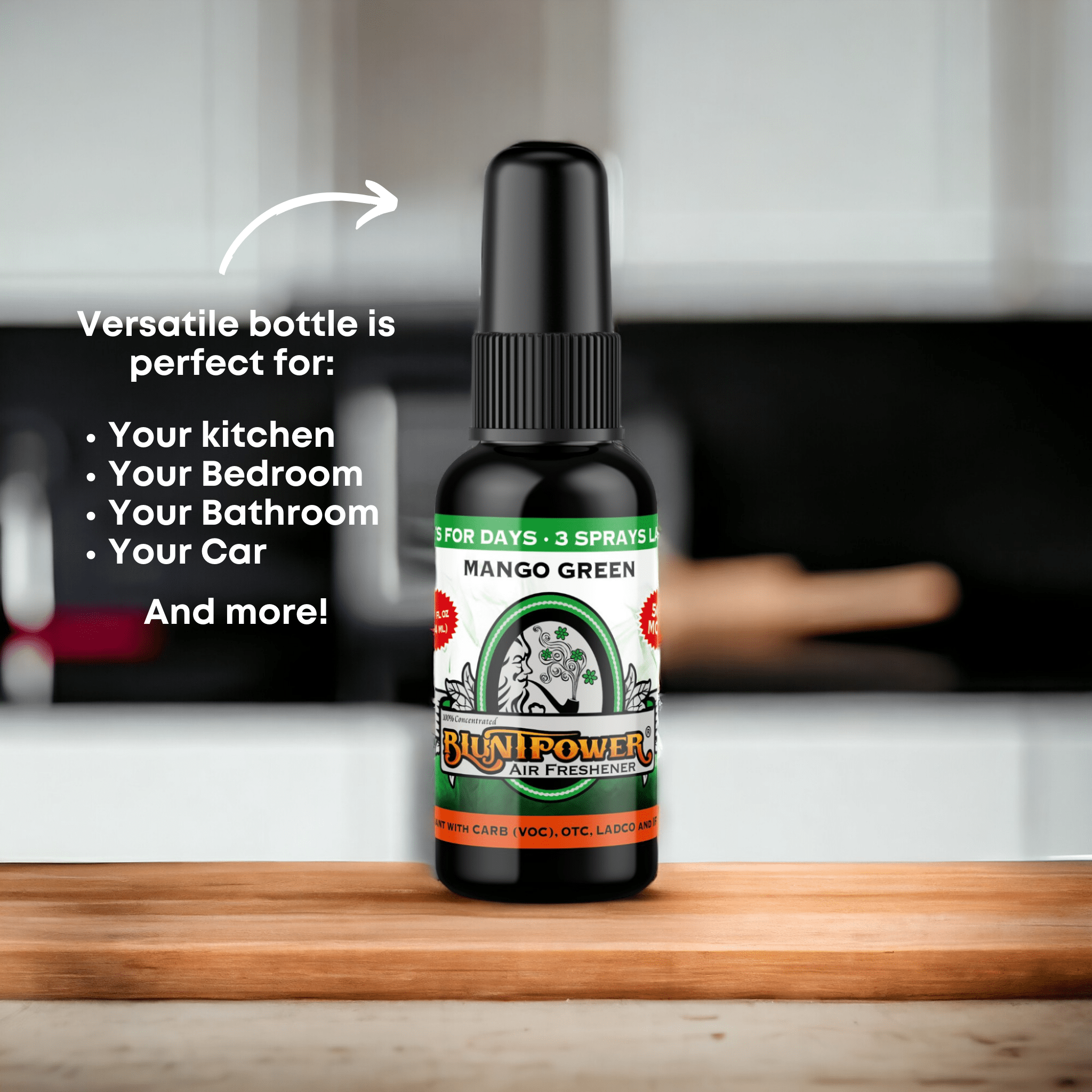 Mango Green Air Freshener Spray - BluntPower Air Freshener