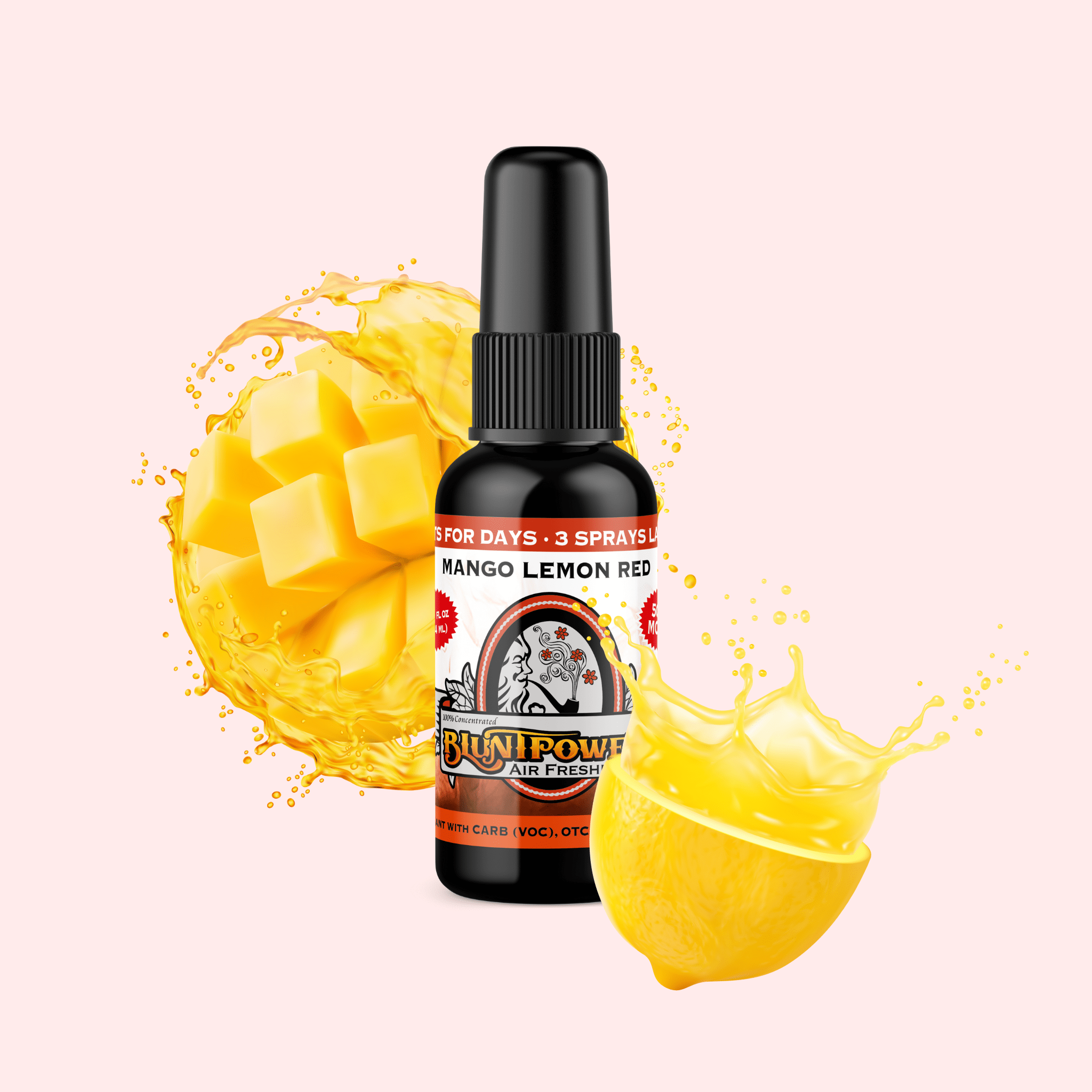 Mango Lemon Red Air Freshener Spray | BluntPower Air Freshener