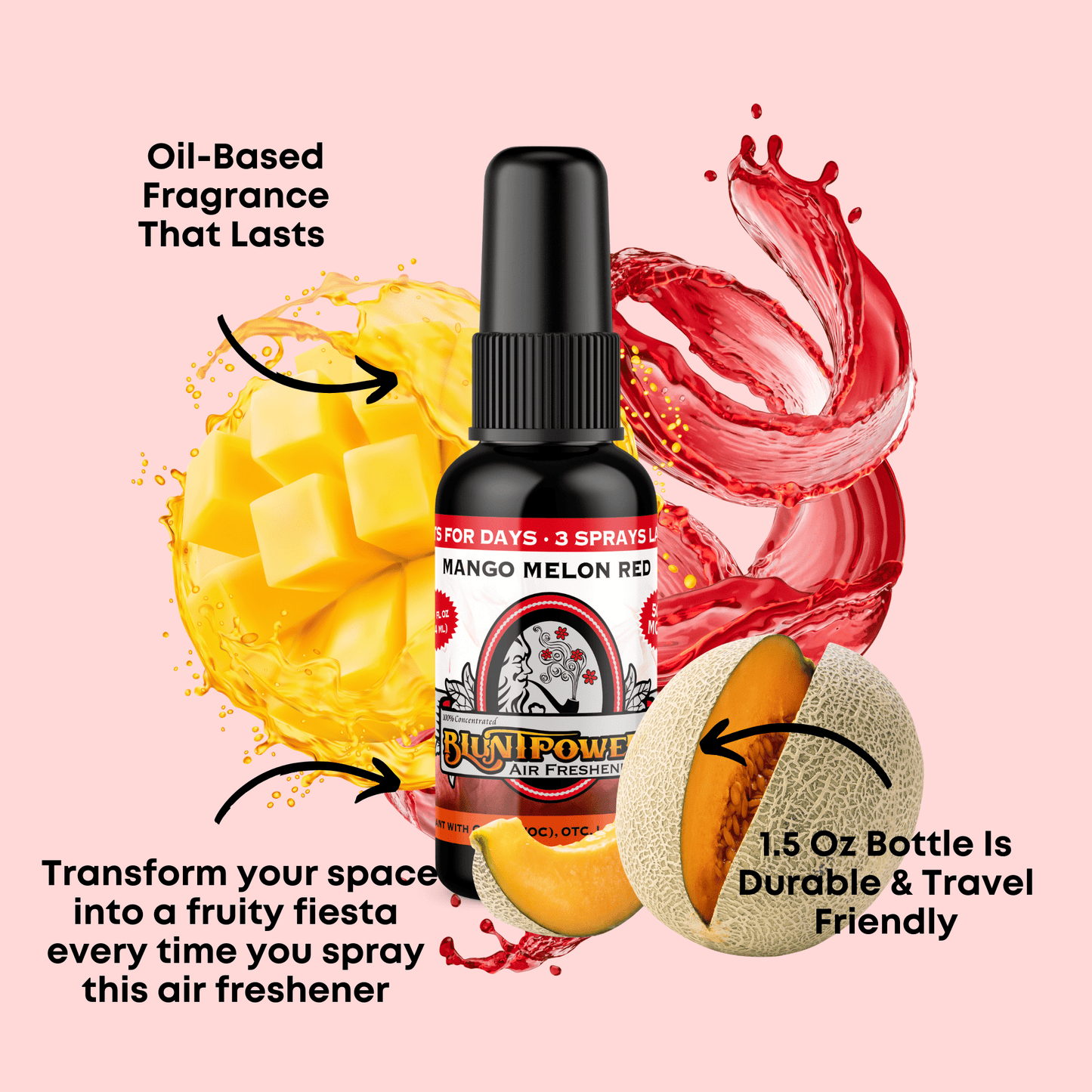 Mango Melon Red Air Freshener Spray - BluntPower Air Freshener