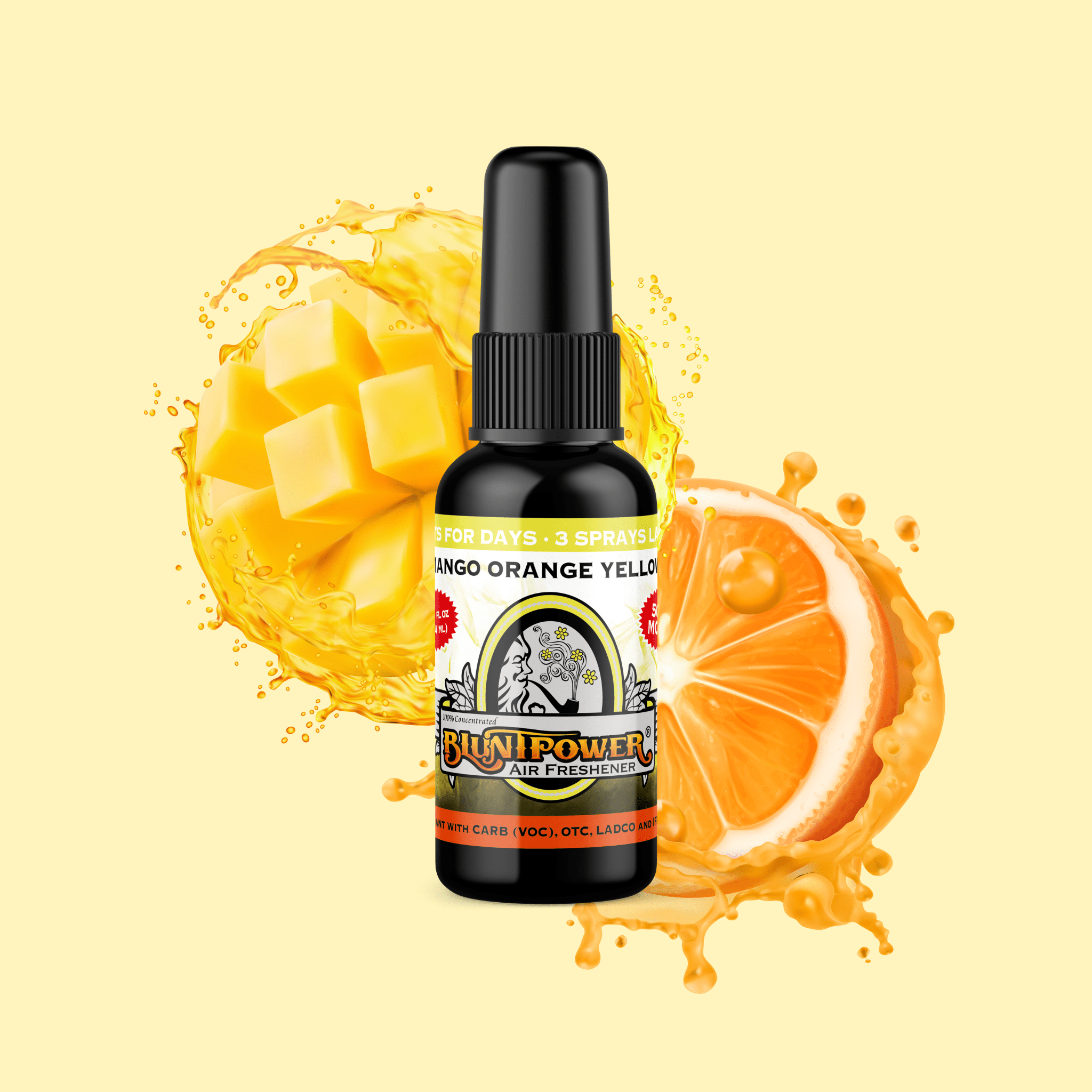 Mango Orange Yellow Air Freshener Spray | BluntPower Air Freshener