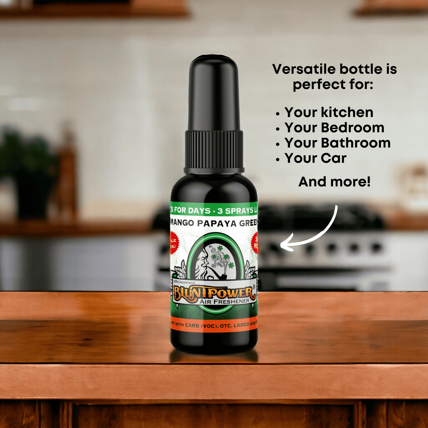 Mango Papaya Green Air Freshener Spray - BluntPower Air Freshener