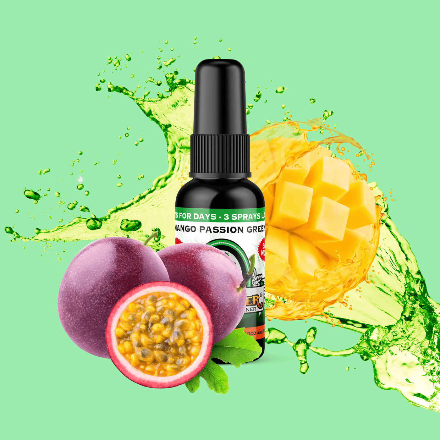 Mango Passion Green Air Freshener Spray - BluntPower Air Freshener