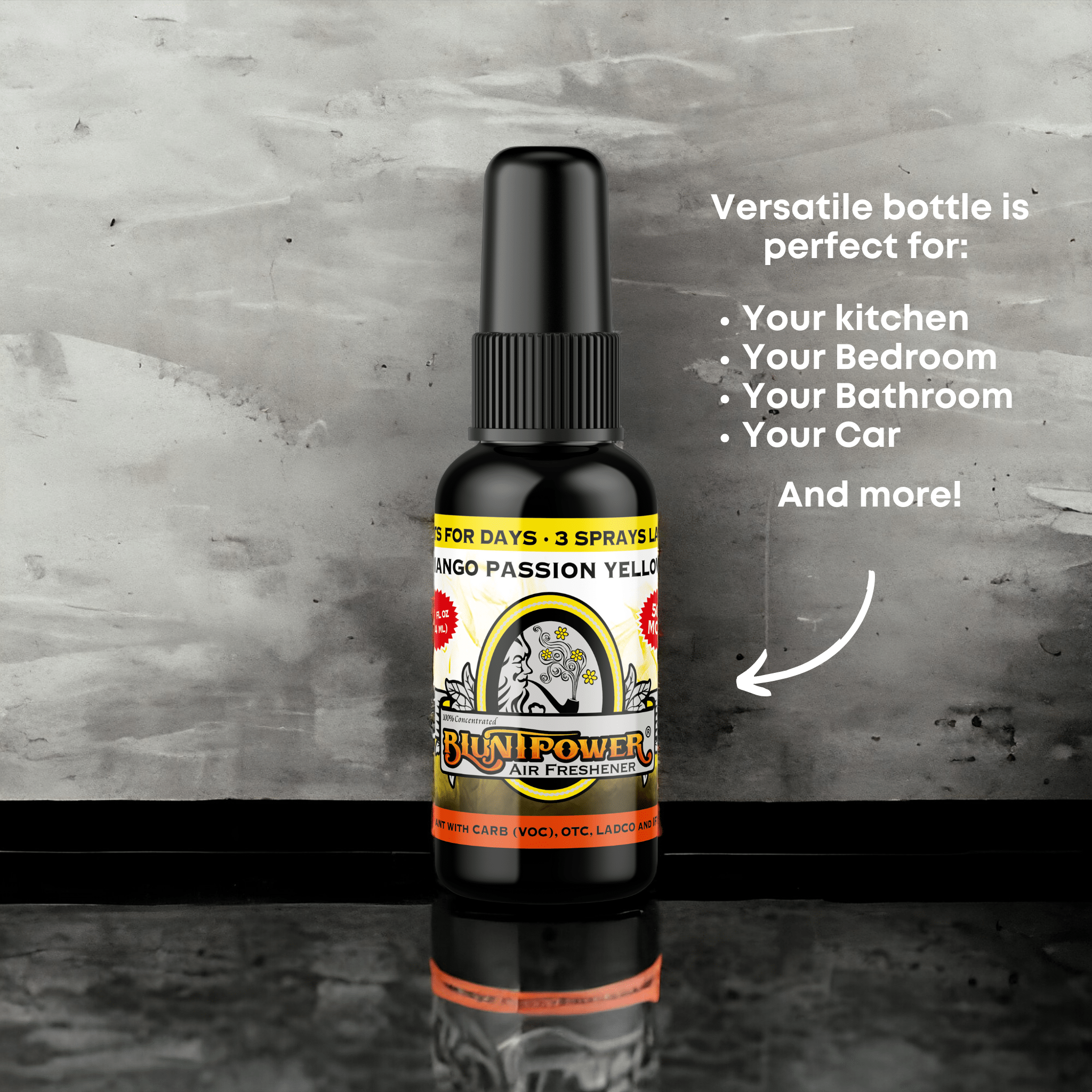 Mango Passion Yellow Air Freshener Spray - BluntPower Air Freshener