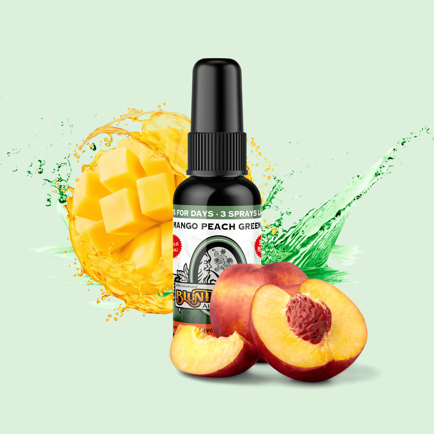 Mango Peach Green Air Freshener Spray - BluntPower Air Freshener
