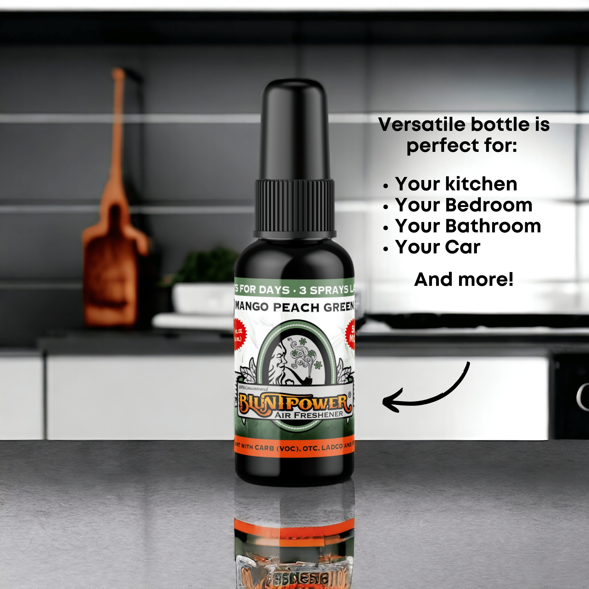 Mango Peach Green Air Freshener Spray - BluntPower Air Freshener