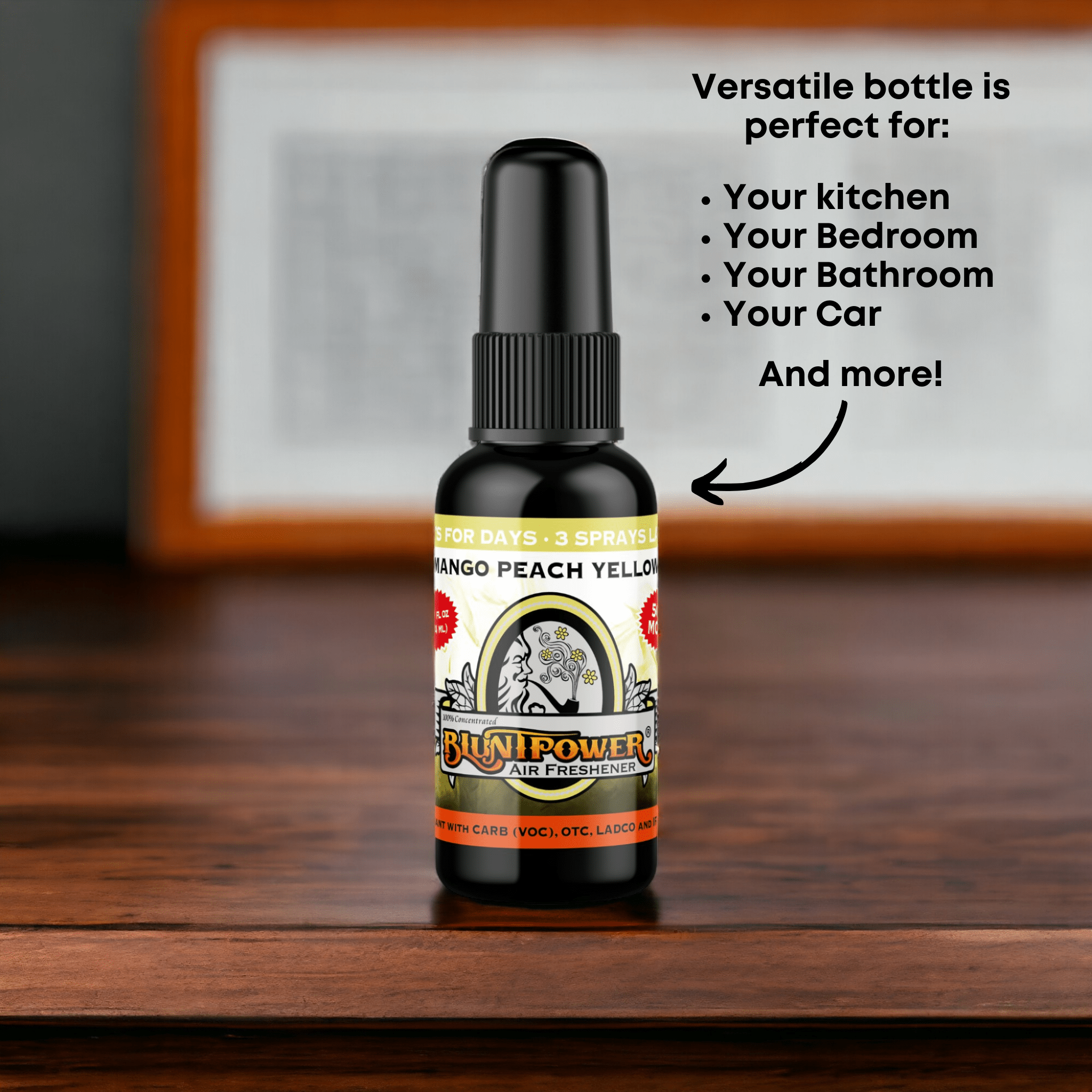 Mango Peach Yellow Air Freshener Spray - BluntPower Air Freshener