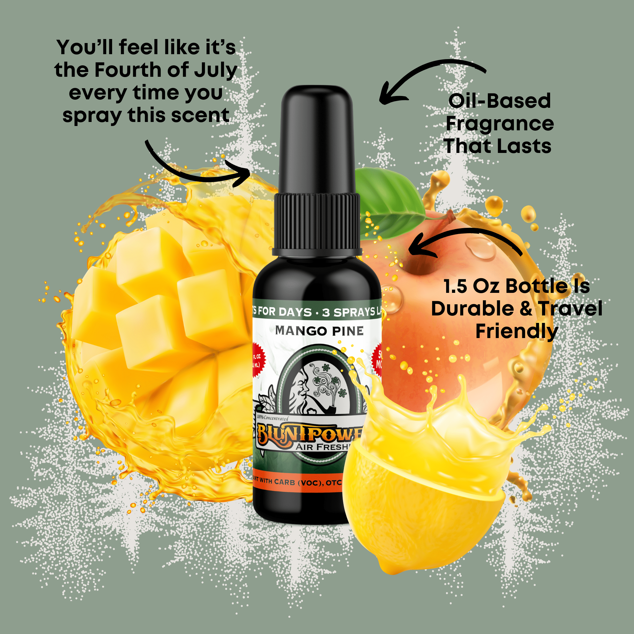Mango Pine Air Freshener Spray - BluntPower Air Freshener